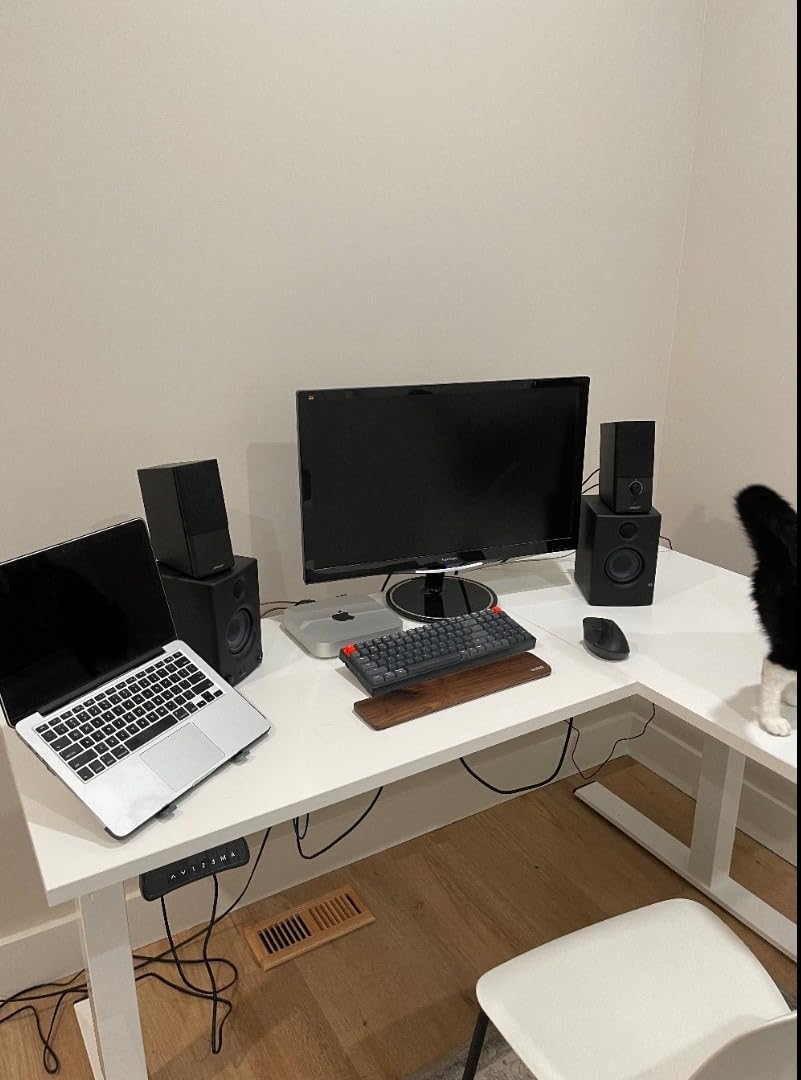 FLEXISPOT 63 x 55 Reversible L-Shaped Corner Standing Desk, Black | Height Adjustable, Large Workspace, Anti-Collision, Memory Presets, Sit Stand Desk for Home Office & Gaming customer photo 1