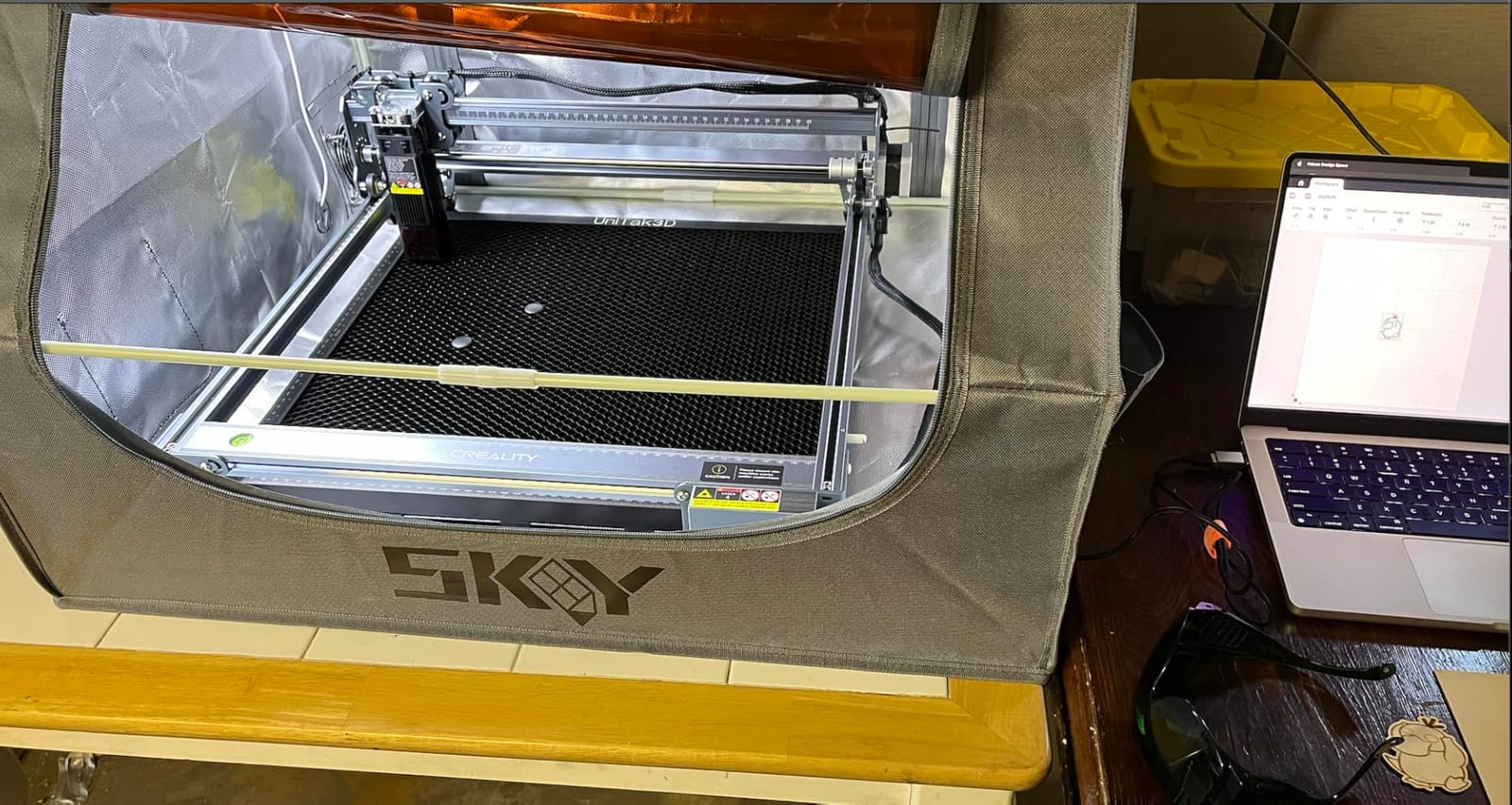 CREALITY FALCON 10w Laser Engraver with Air Assist, Laser Engraving Machine with Rotary Roller, 72W High Precision Laser Cutter and Engraver for Wood, Metal, Acrylic, Cylindrical Objects, Tumblers customer photo 2