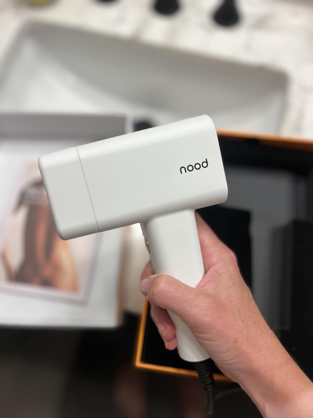Nood Flasher Pro IPL Laser Hair Removal Device, Forbes Best Product 2026, Clinical-Grade Permanent Results At Home, CryoSoothe Tech with 5 Power Settings, Pain-Free 10 Min Sessions customer photo 2