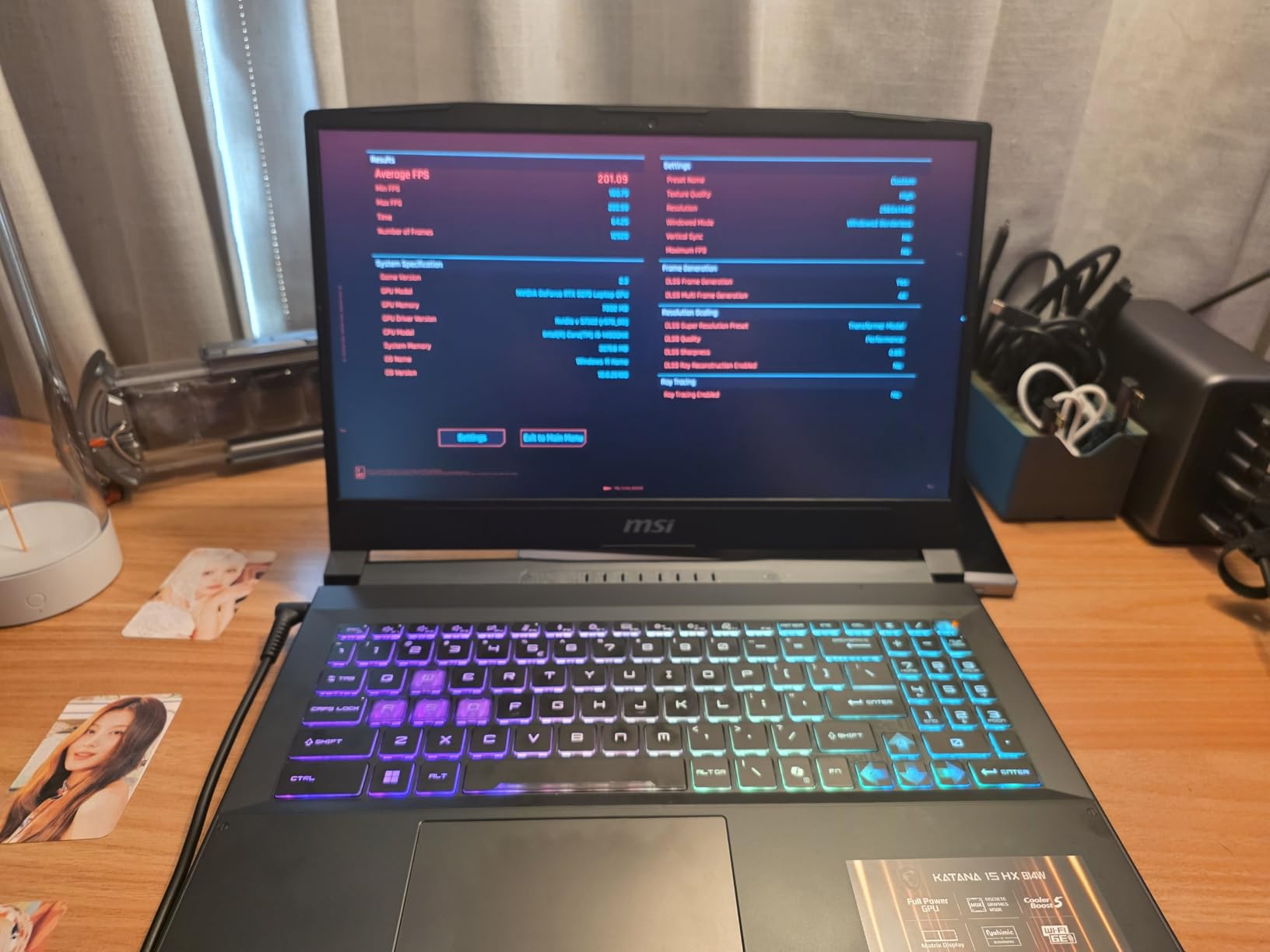 msi Katana 15 HX 15.6” 165Hz QHD+ Gaming Laptop: Intel Core i9-14900HX, NVIDIA Geforce RTX 5070, 32GB DDR5, 1TB NVMe SSD, RGB Keyboard, Win 11 Home: Black B14WGK-016US customer photo 2