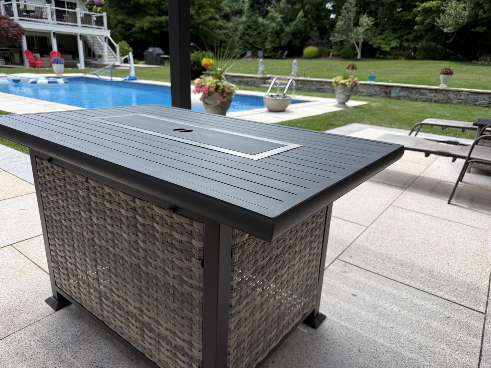 Outdoor Patio Furniture Set PE Wicker Rattan Outdoor Sectional Sofa | Patio Conversation Set with Rocking Swivel Chair, Chunky Arms Coffee Table & Thickened Cushions for Porch 9PCS, Grey customer photo 2