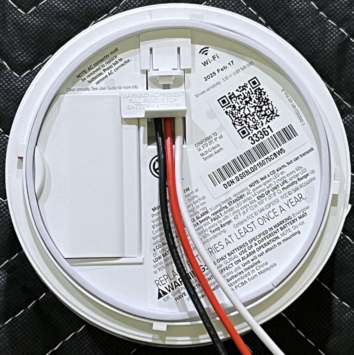 Kidde Smart Smoke Detector, Ring App Enabled for Real-Time Notifications, Hardwired Alarm, AA Backup Battery customer photo 2