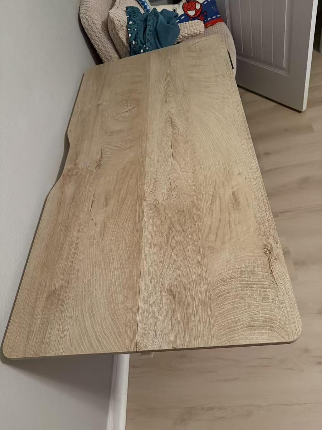 FEZIBO Standing Desk 48 x 24 Inch Electric Height Adjustable, Maple customer photo 1