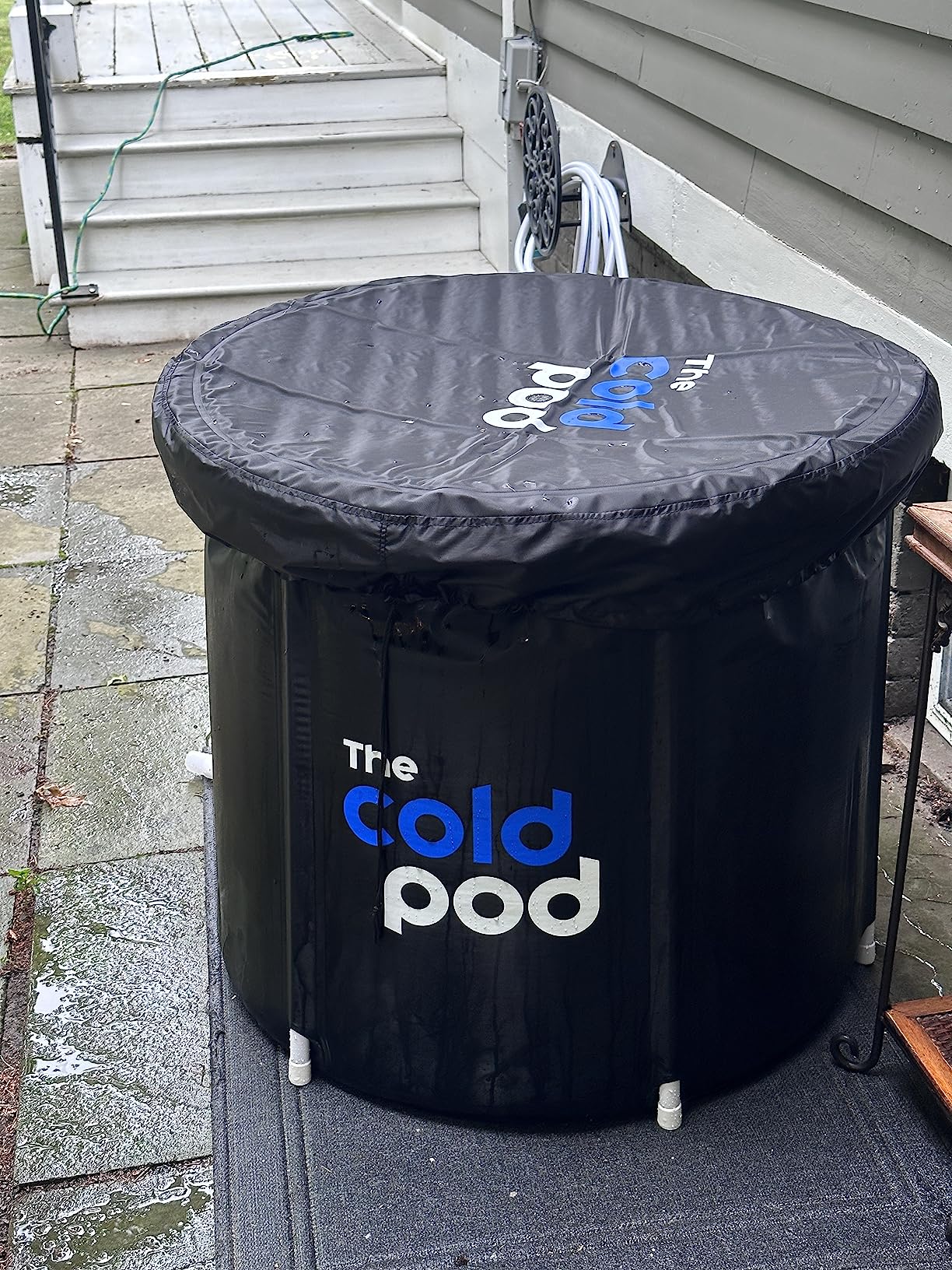 The Cold Pod Cold Plunge Tub: 85 Gal Round Tub with Full-Wrap UV-Reflective Insulation Cover Bundle for Indoor & Outdoors Use - Portable Ice Bath Tub for Athletes&Crossfitters &Wim Hof Enthusiasts customer photo 1