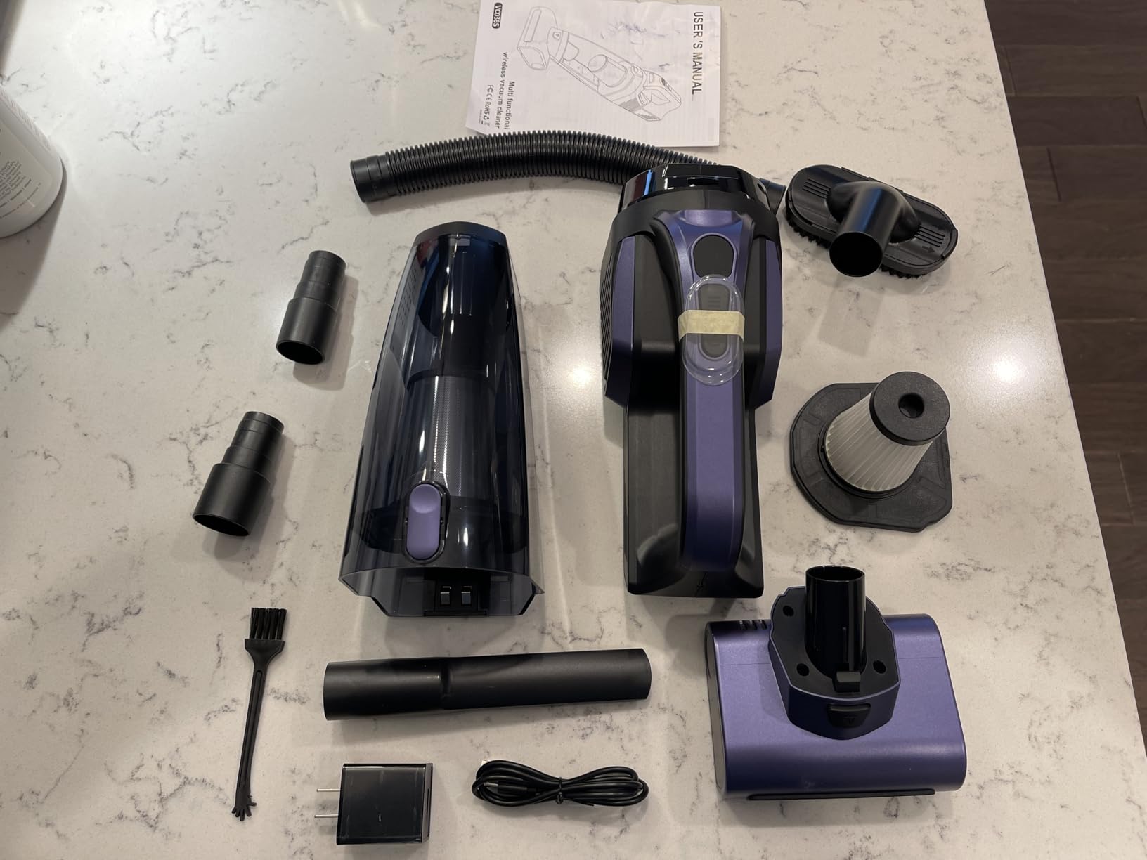 Pet Hair Handheld Vacuum Cordless: 20000PA Rechargeable Car Vacuum Cleaner | High Power Vacuum with Motorized Brush and LED Light, Hand Vacuum Cleaner with Reusable Filter for Car, Home, Office & Pet customer photo 1