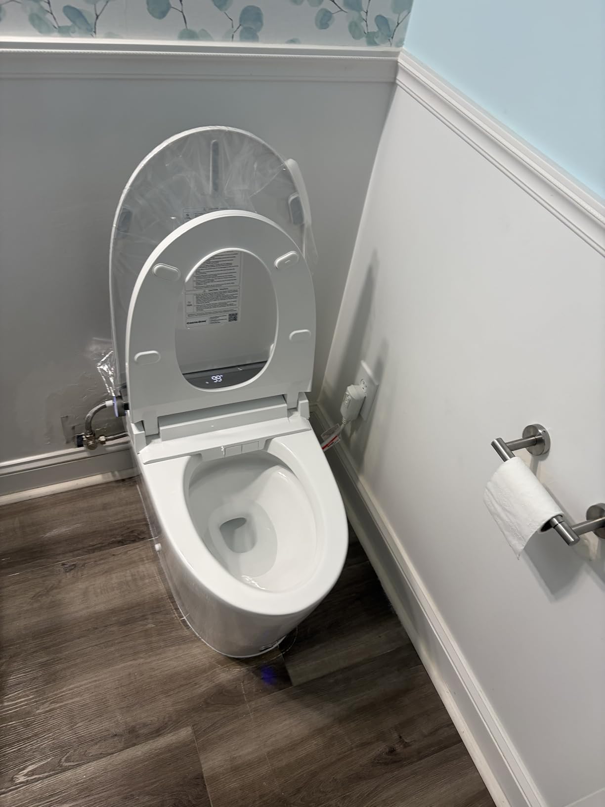 Smart Toilet With Bidet Built In Auto Open Close Lid CD-K030PRO | 1000g MaP Flush, Heated Comfort Seat & Foam Dispenser, Foot Sensor, Bidet Toilet with Tank, Quiet Flush, Warm Water, Dryer customer photo 1