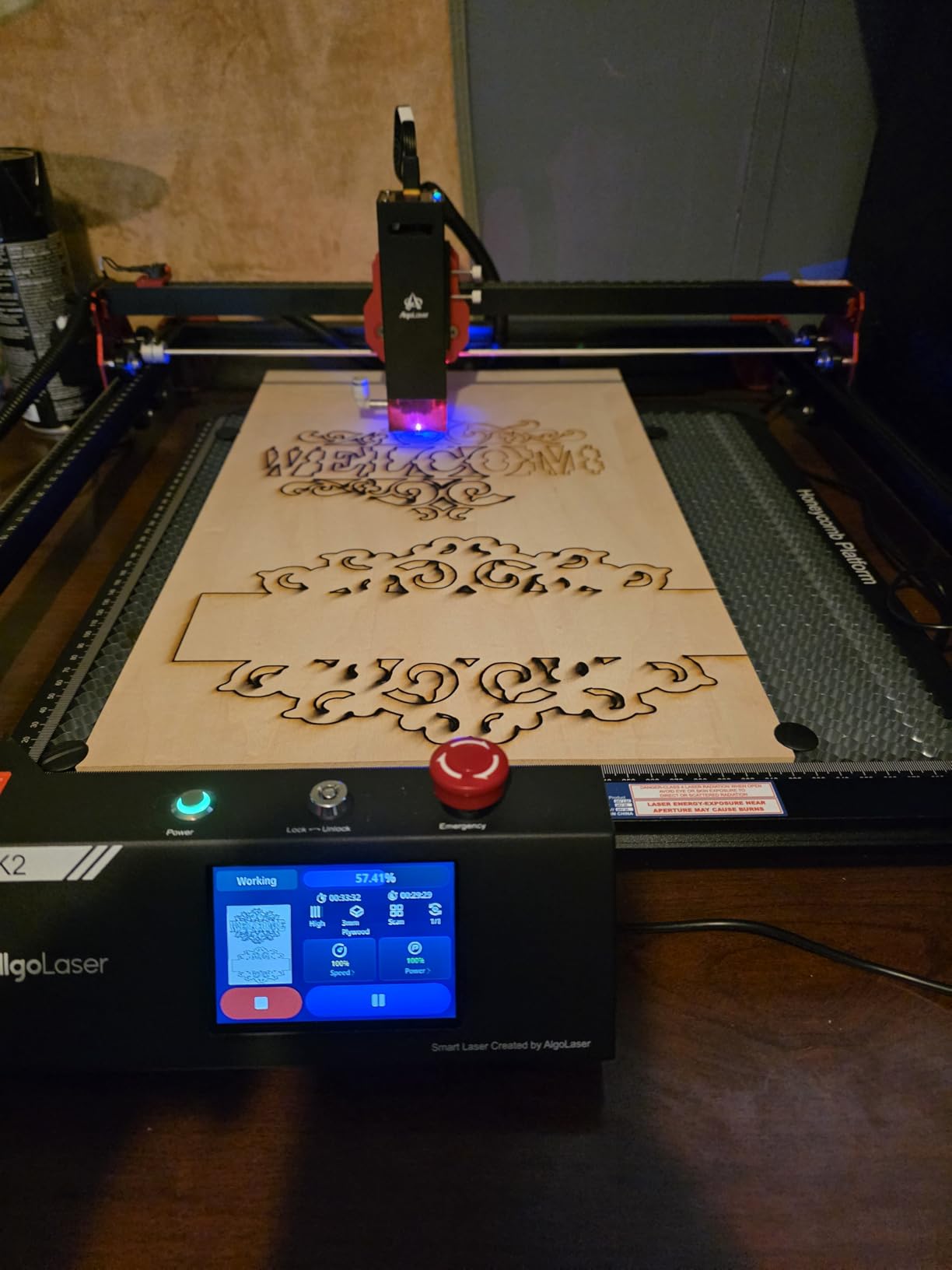 Algolaser 10W Laser Engraver and Cutter with Rotary Roller & Riser Kit customer photo 2