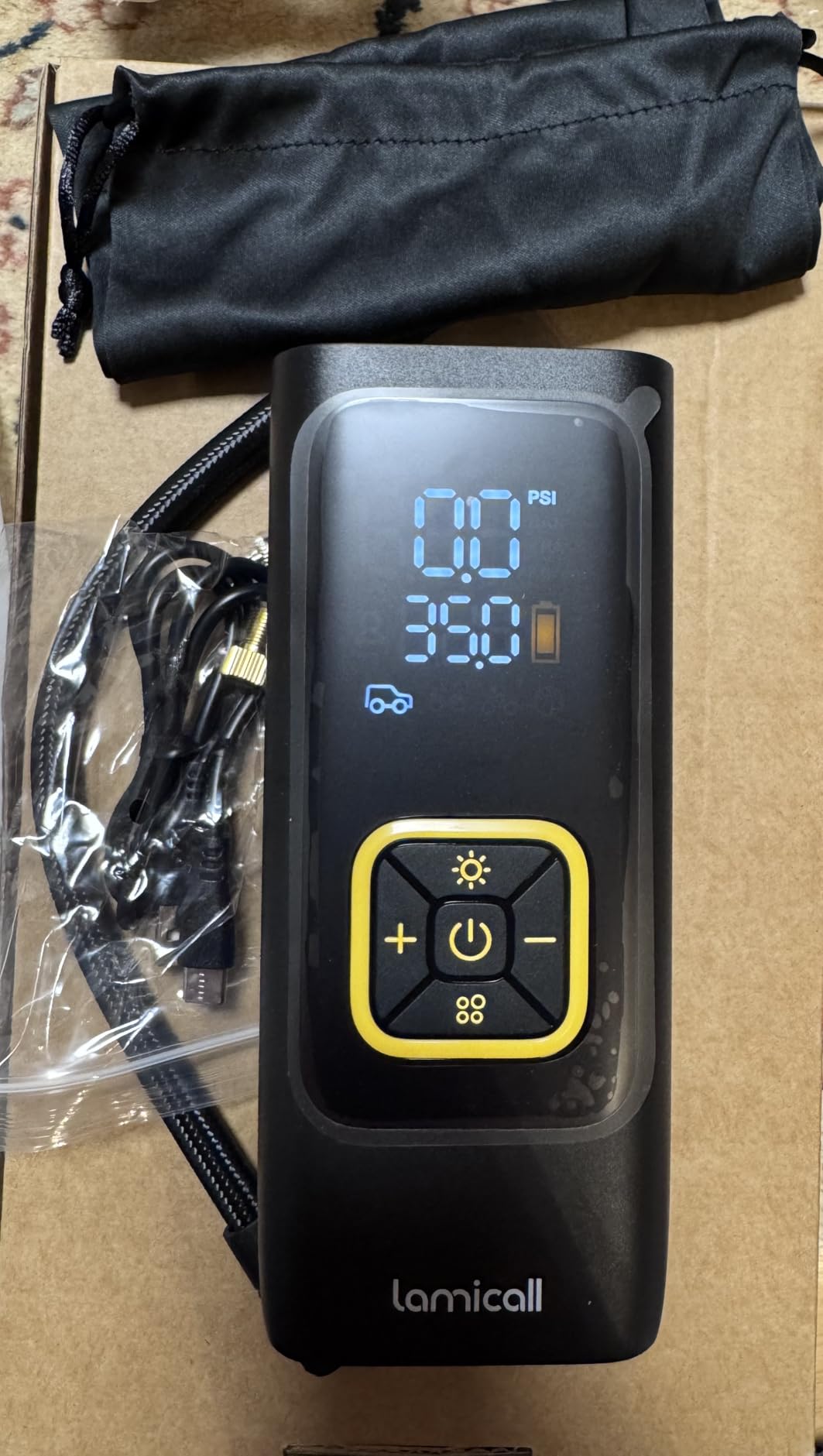 Lamicall Car Tire Inflator Portable Air Compressor, 4X Faster, 150 PSI customer photo 2