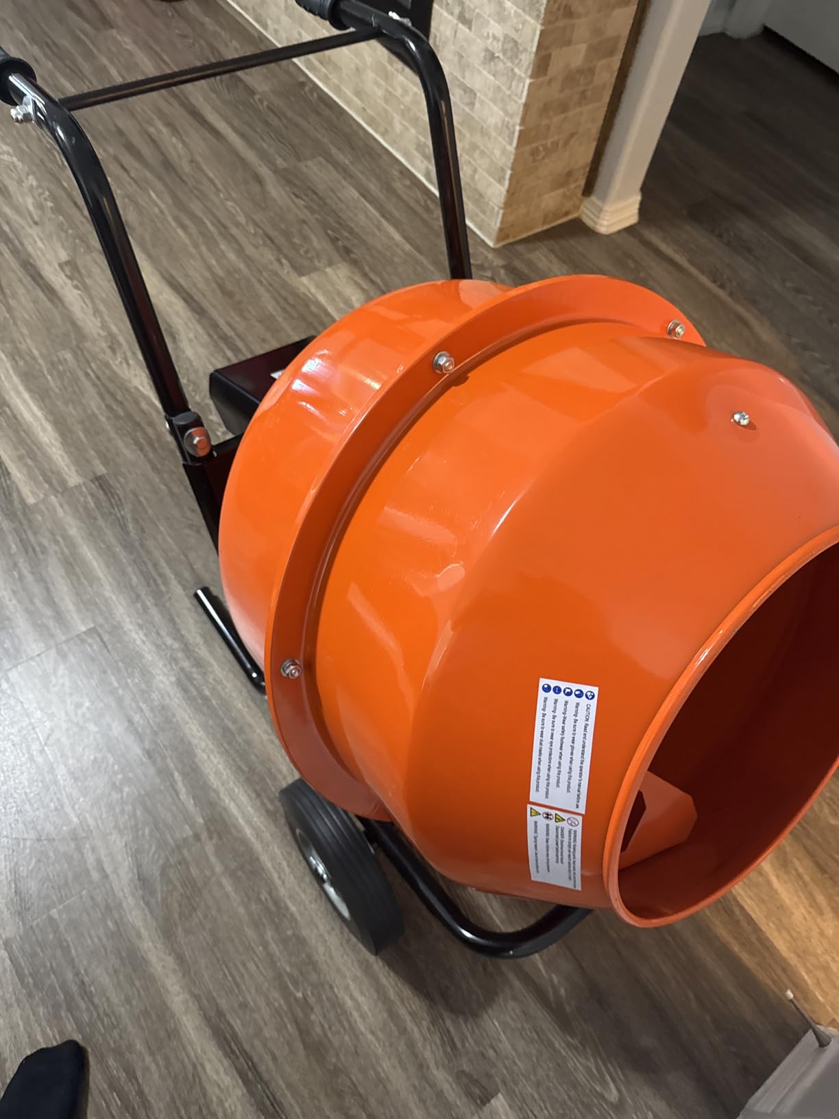 SPECRAFT Electric Cement Mixer, 4.9 Cu.Ft Portable Concrete Mixer, 375W 110V Wheelbarrow Design customer photo 2