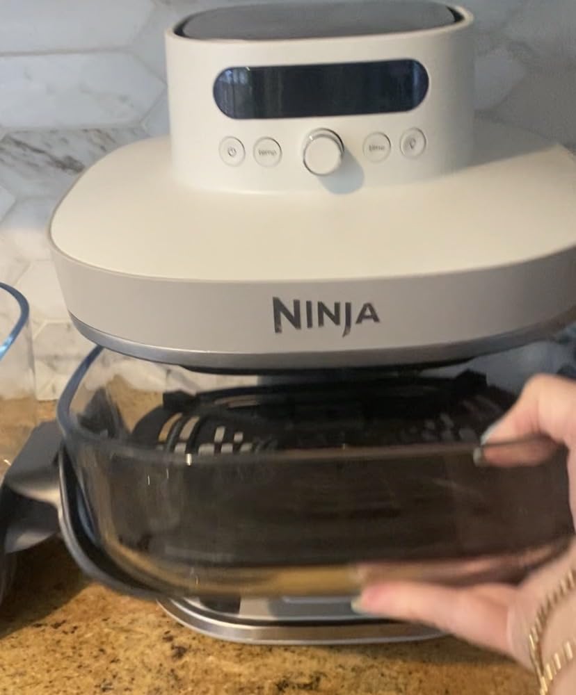 Ninja Crispi Pro Glass Air Fryer, 6-in-1, Cyberspace, AS101CY | Max crisp, air fry, bake, roast, recrisp, dehydrate, 1800W, 450F max, 6Qt, 2.5Qt containers customer photo 2
