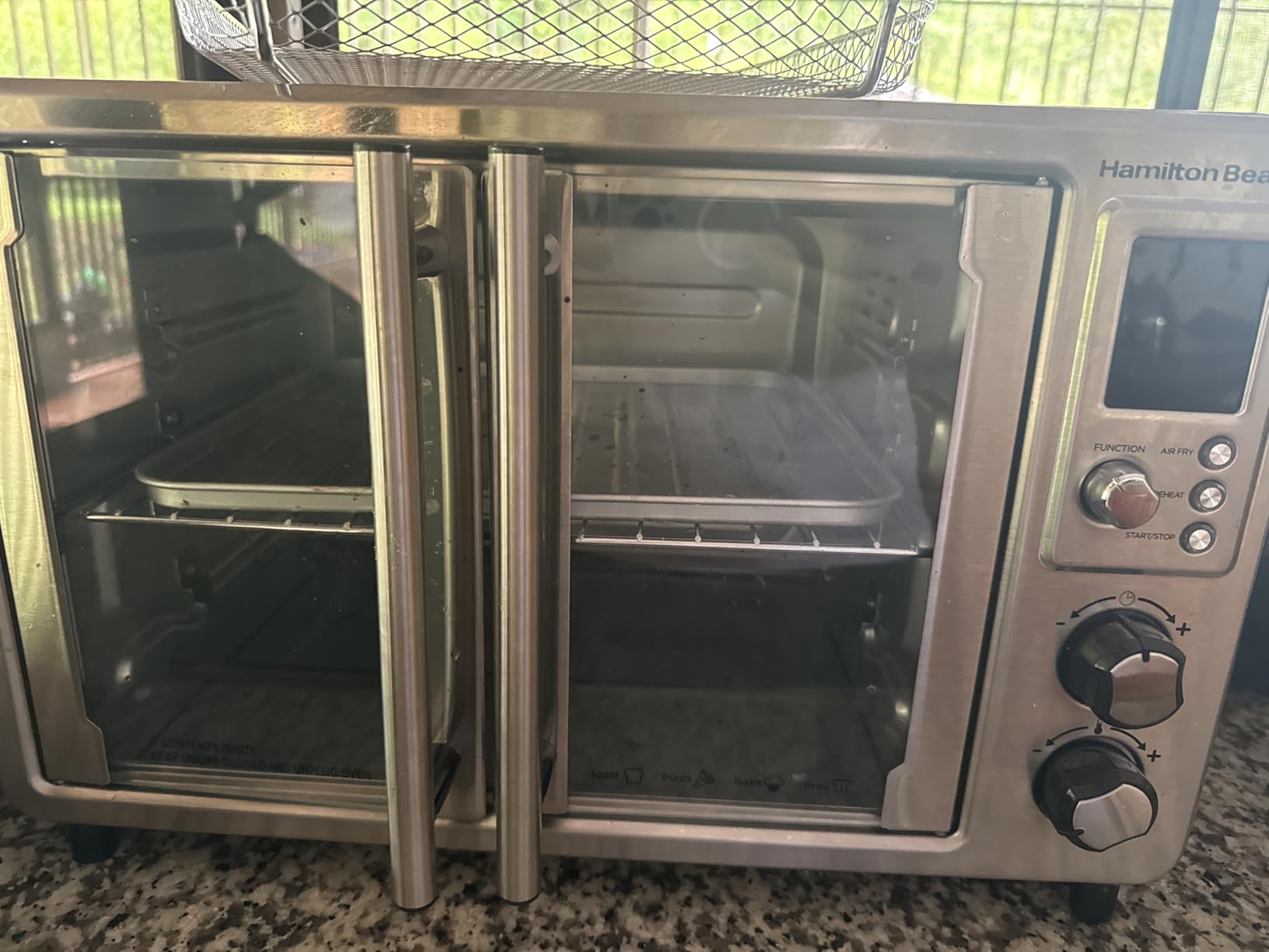 Hamilton Beach 6-in-1 XL Digital Air Fryer Toaster Oven Combo | Easy-Access French Doors | Bake, Broil, Toast, Pizza & Reheat Functions | 0.9 cu. ft. Capacity | Stainless Steel | 31191J customer photo 1