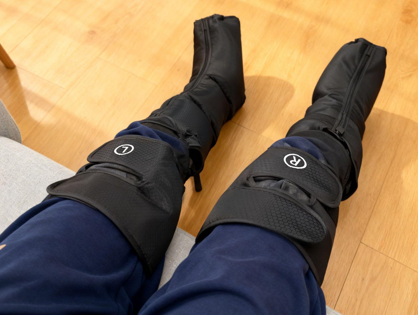 YINGGG Leg Massager with Heat and Compression - Foot and Calf Massage Sleeve with 3 Heat, 6 Intensities, 6 Modes, Compression Boots for Circulation and Pain Relief customer photo 1