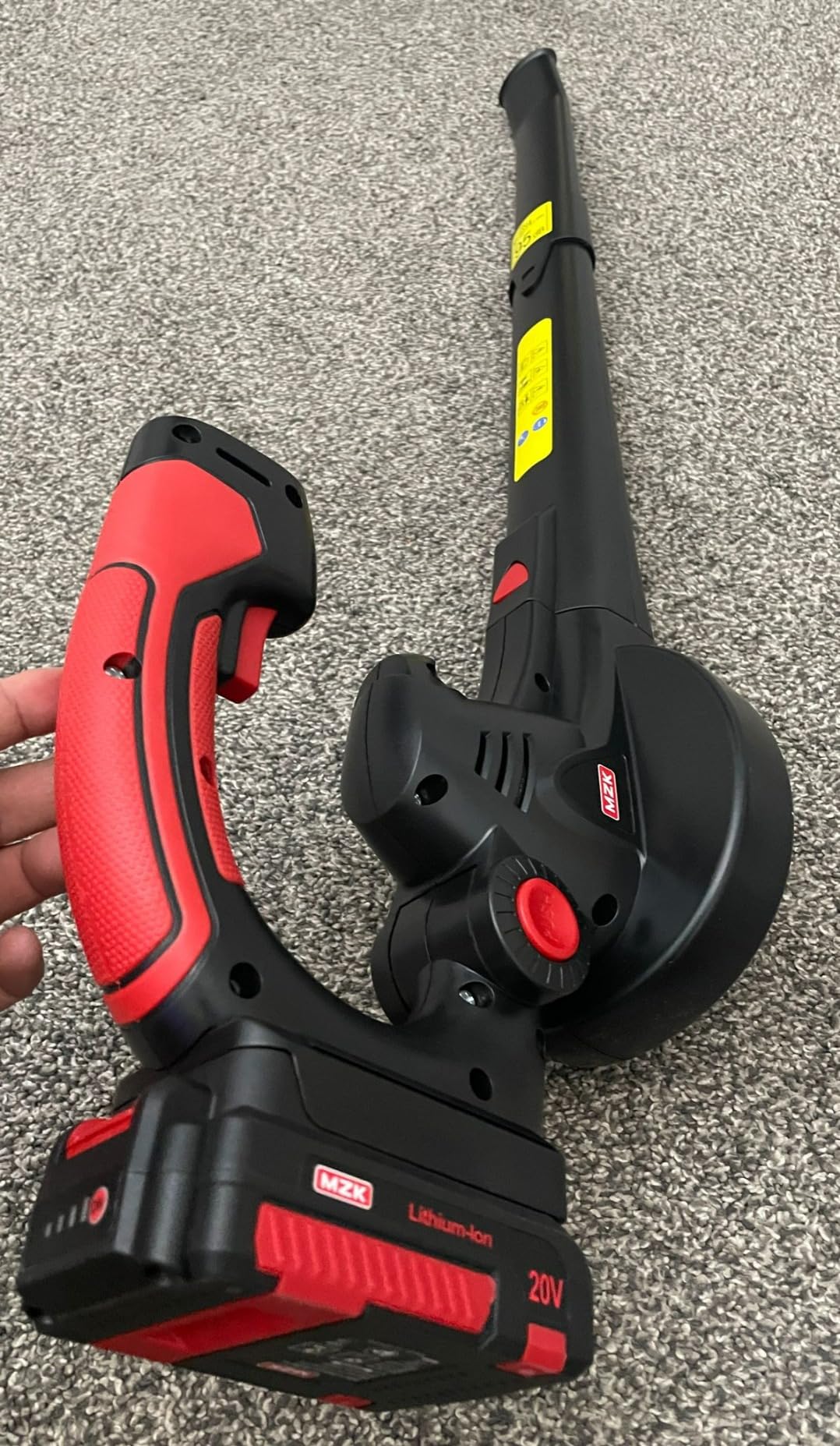 MZK Cordless Leaf Blower, 20V Battery Powered Electric Blower for Lawn Care, Electric Lightweight Leaf Blower for Blowing Leaves, Patio Cleaning and Dust(2 * 4Ah Battery & Charger Included), LF40D13 customer photo 2