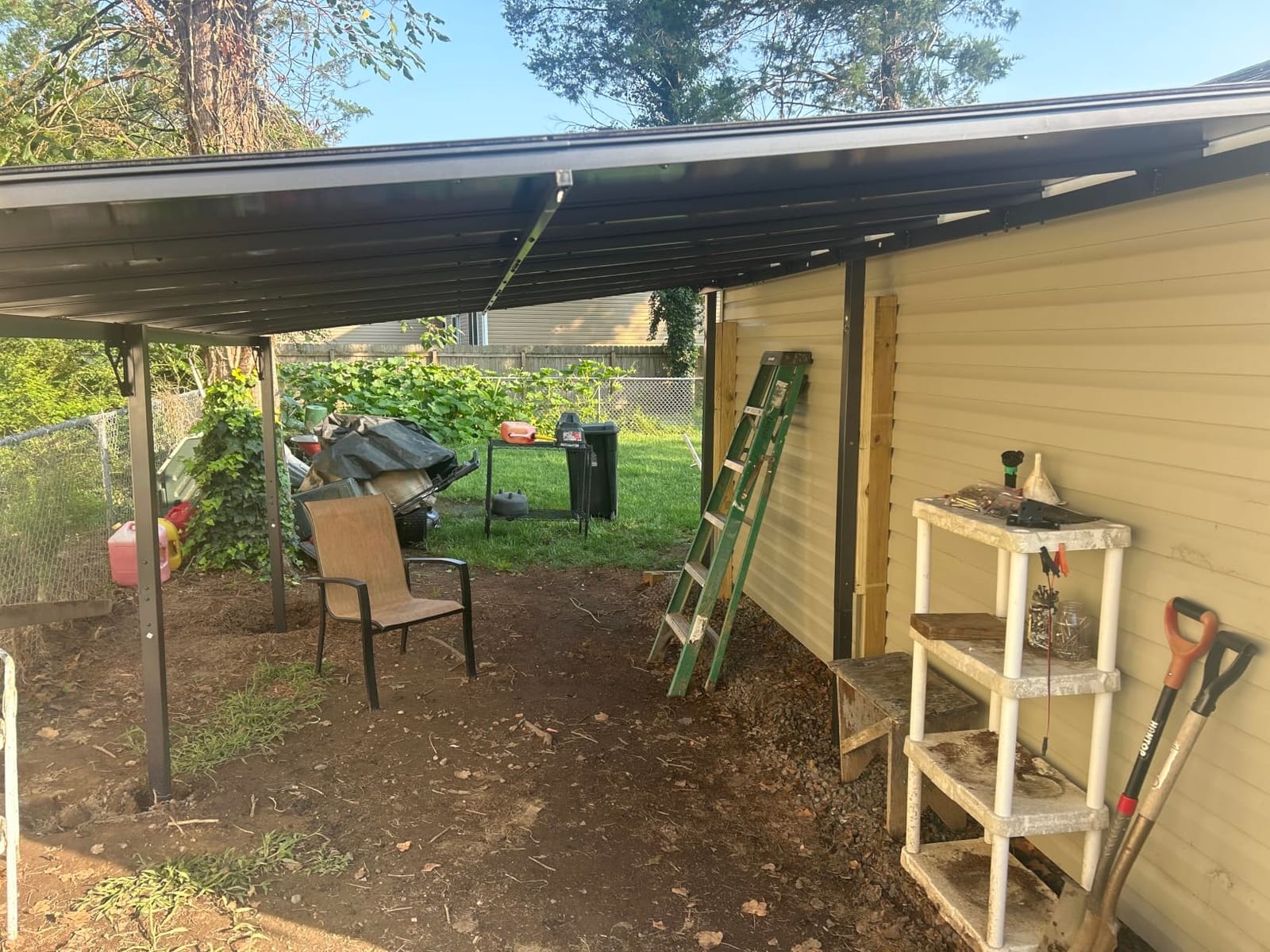 10' x 20' Lean to Gazebo Pergola, Hardtop Gazebo Metal Large Galvanized Steel Wall Mounted Pergolas on Clearance with Polycarbonate Roof, Awnings, Patio Canopy for Backyard, Deck, Porch customer photo 1