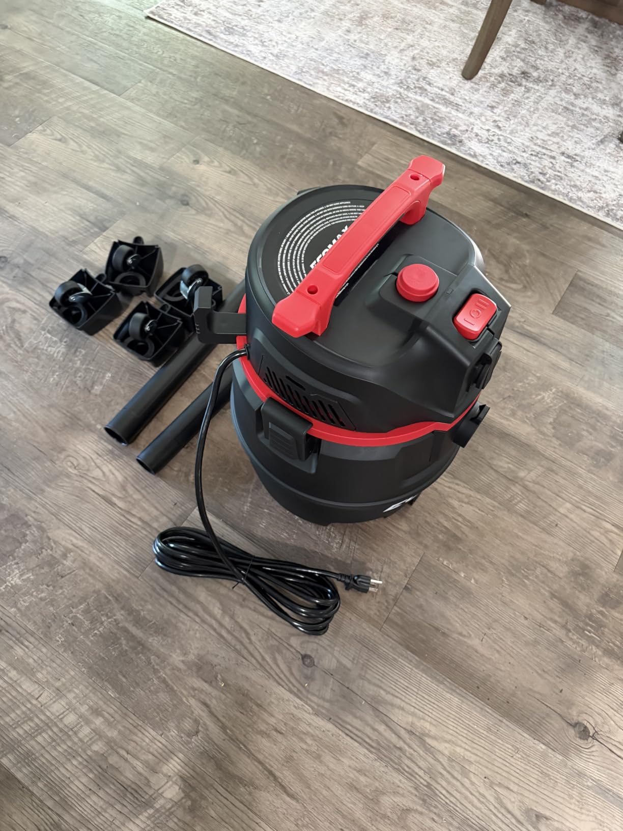 ECOMAX Dust Extractor, Shop Vac, 8 Gal 6.5 HP HEPA Vacuum for Power Tool | Semi-Auto Filter Clean, Dust-Full Indicator, Anti-Static Hose, Poly Tank, for Woodworking, Workshop and Garage customer photo 1