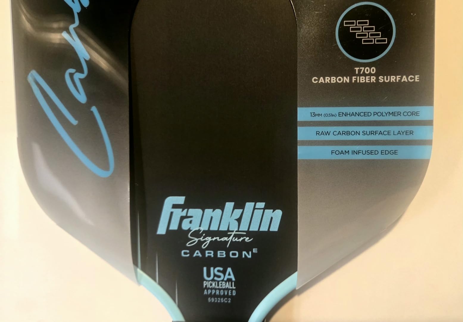 Franklin Sports Signature Carbon Pickleball Paddle 13mm Elongated - Green | Tournament + Competitive Play, Extra Spin + Control, Enhanced Sweet Spot, Cushion Grip, On-Court Power, Textured Surface customer photo 2
