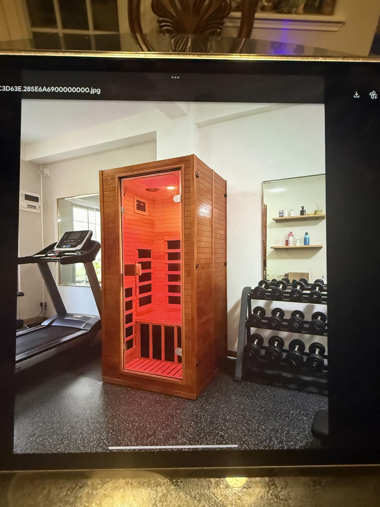springspa Full Spectrum Infrared Sauna with 660nm & 850nm Red Light Therapy | 1 Person, Bluetooth Speakers, 7 Heating Panels, Fast Heat 1290W/120V, Canadian Hemlock Wood Dry Heat Saunas customer photo 2