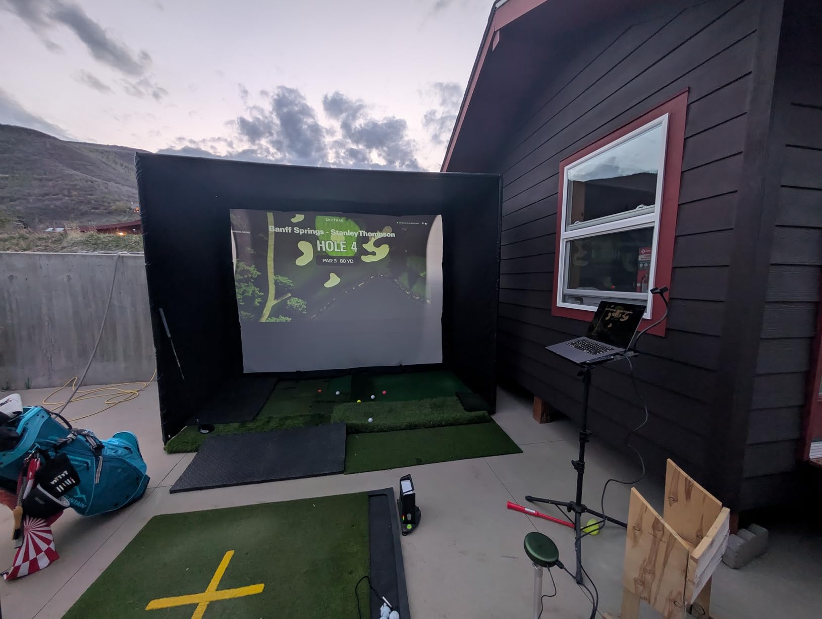 Golf Simulator Enclosure Kit with Premium HD Impact Screen, Full Safety Padding & Blackout Curtain customer photo 2