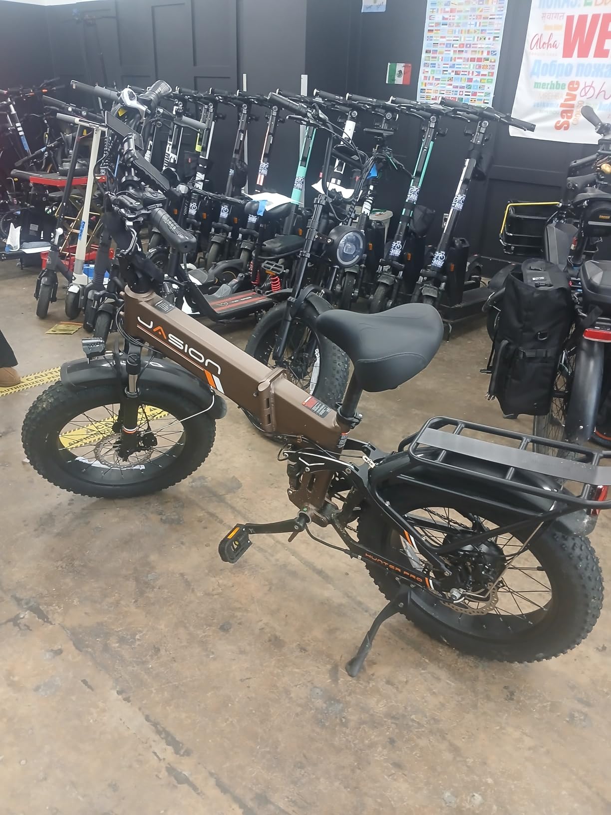 Jasion X-Hunter/ST/PRO Electric Bike for Adults,1800W/1400W Peak 20''Fat Tire Foldable Ebike,Folding E Bike Up to 80/70 Miles Range,720/624WH Removable Battery,30 MPH E Bike,Certified by UL2849 customer photo 1