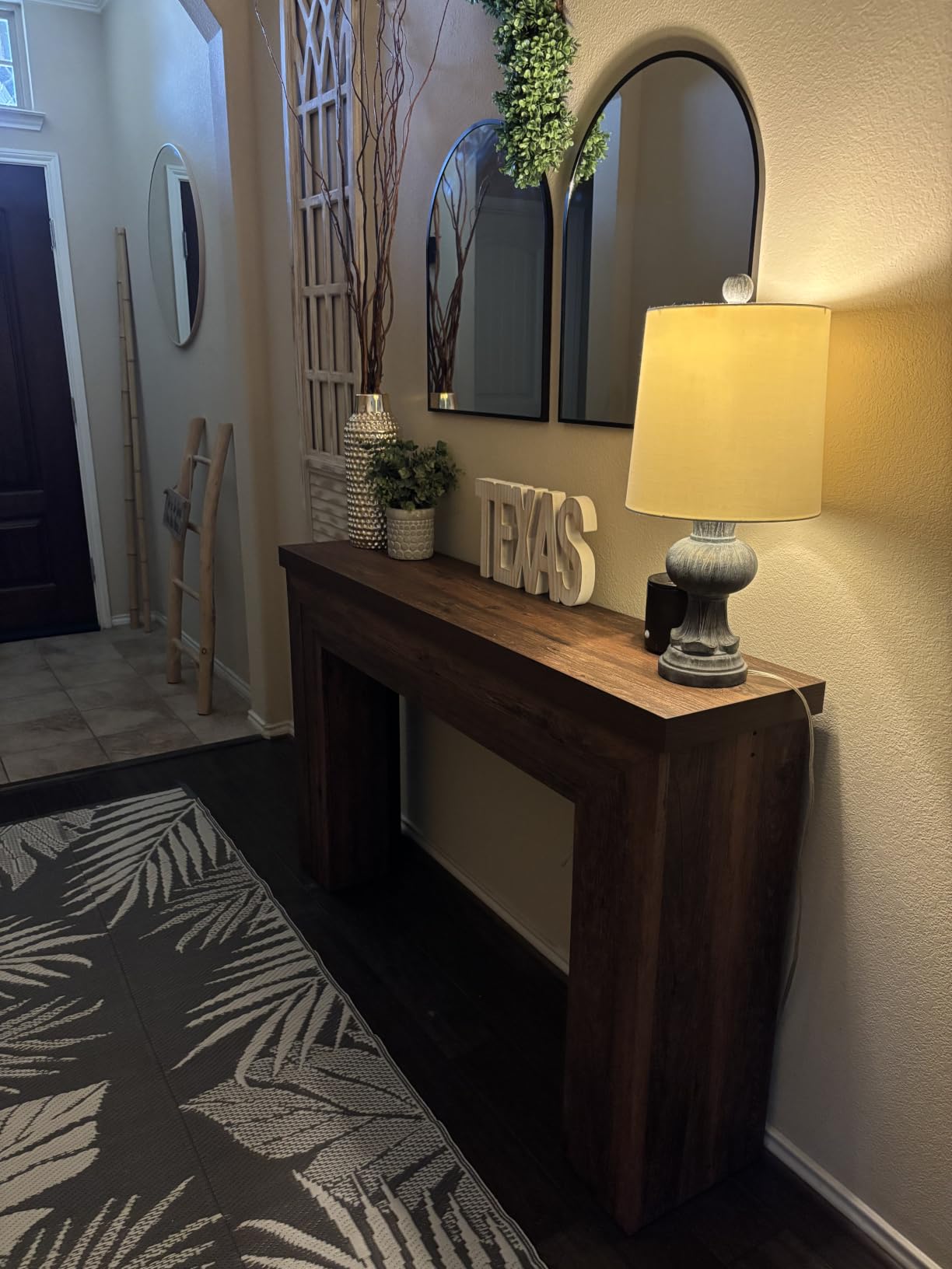 Huuger 54 Inch Entryway Table, Rectangular Console Table, Farmhouse Sofa Table Behind the Couch, Long for Entrance, Hallway, Foyer, Living Room, Rustic Brown customer photo 1