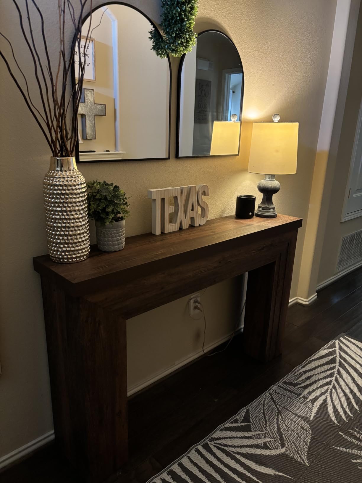 Huuger 54 Inch Entryway Table, Rectangular Console Table, Farmhouse Sofa Table Behind the Couch, Long for Entrance, Hallway, Foyer, Living Room, Rustic Brown customer photo 2