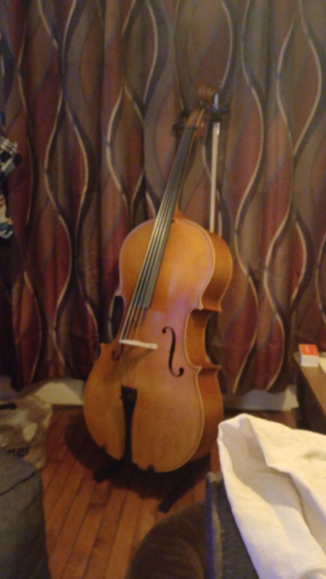 Ktaxon Full Size Cello, 4/4 Solid Wood Acoustic Cello with Sturdy Stand, Portable Bag, Premium Rosin and Extra String (Matte) customer photo 1