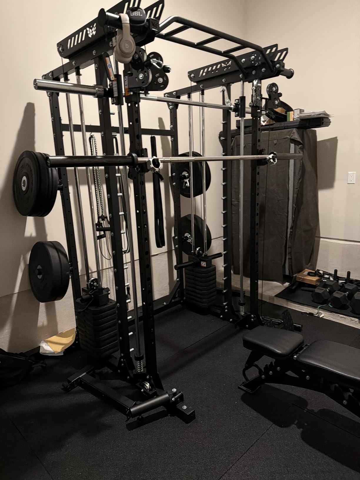 Major Fitness Drone MAX V Smith Machine with Weight Stacks, All-in-One Home Gym Squat Rack--2500LB Capacity customer photo 1