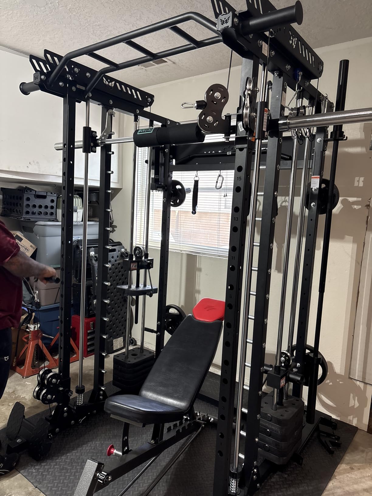 Major Fitness Drone MAX V Smith Machine with Weight Stacks, All-in-One Home Gym Squat Rack--2500LB Capacity customer photo 2