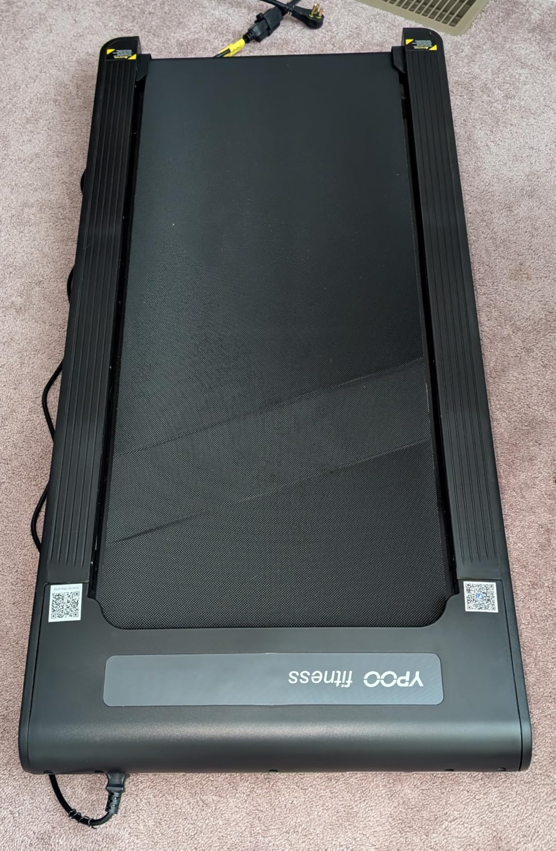 YPOO Walking Pad with 14% Incline Under Desk Treadmill for Home & Office | 3.5 Ultra-Slim, 14% Incline, Maintenance-Free Belt, App & Remote Control, 350 LBS Capacity, 2.5 HP Quiet, Compact & Portable customer photo 1