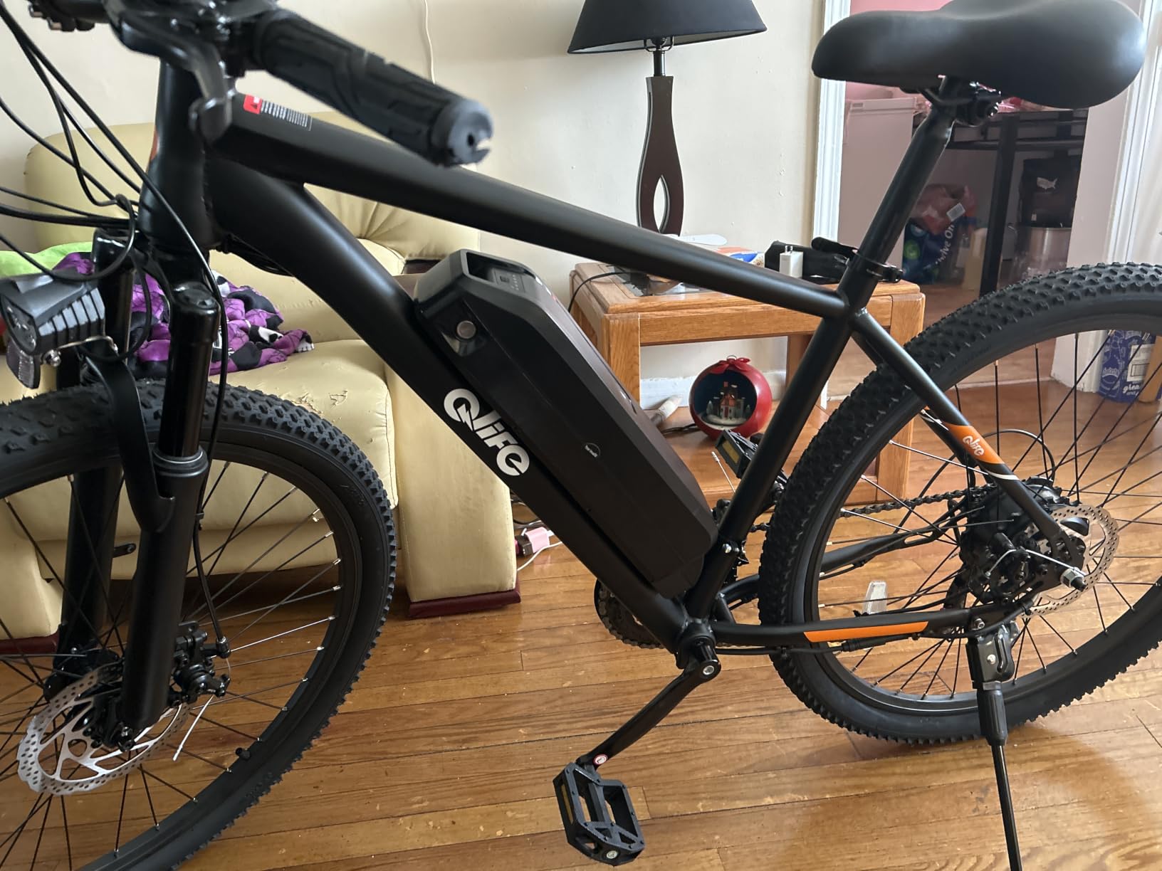Qlife Racer Electric Bike for Adults - 21-Speed Mountain Lightweight Ebike with Peak 1000W Brushless Motor,48V 375Wh Removable Battery,26X2.1 Tire Step Over E-MTB,Up to 40 Miles Range customer photo 2