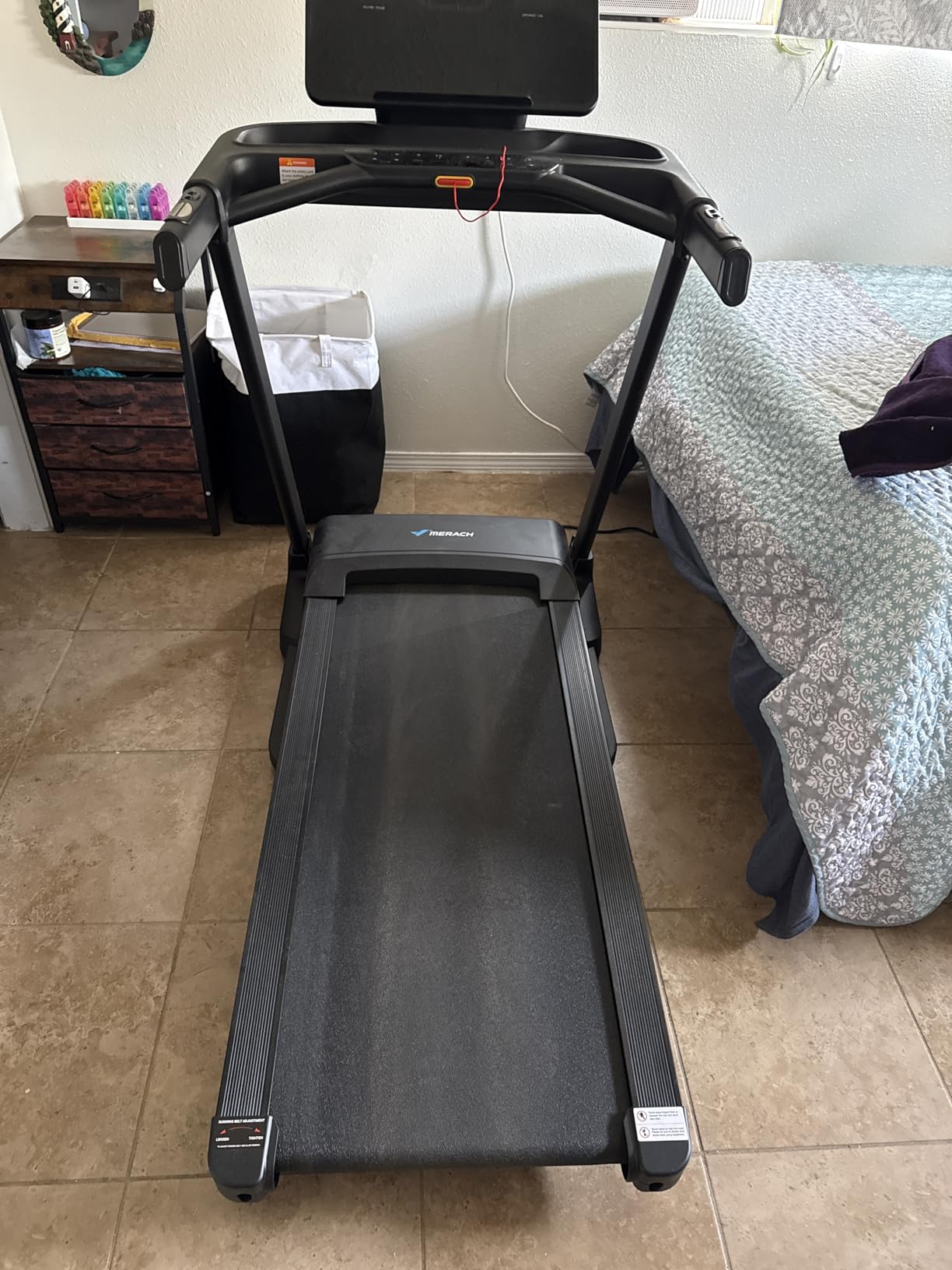 MERACH Treadmill with 15/18% Auto Incline, 55/47x18/19 Wide Belt Treadmills, 0.5-8.7MPH/10MPH 3.5HP Brushless Incline Treadmill for Home, 350LBS Foldable customer photo 1