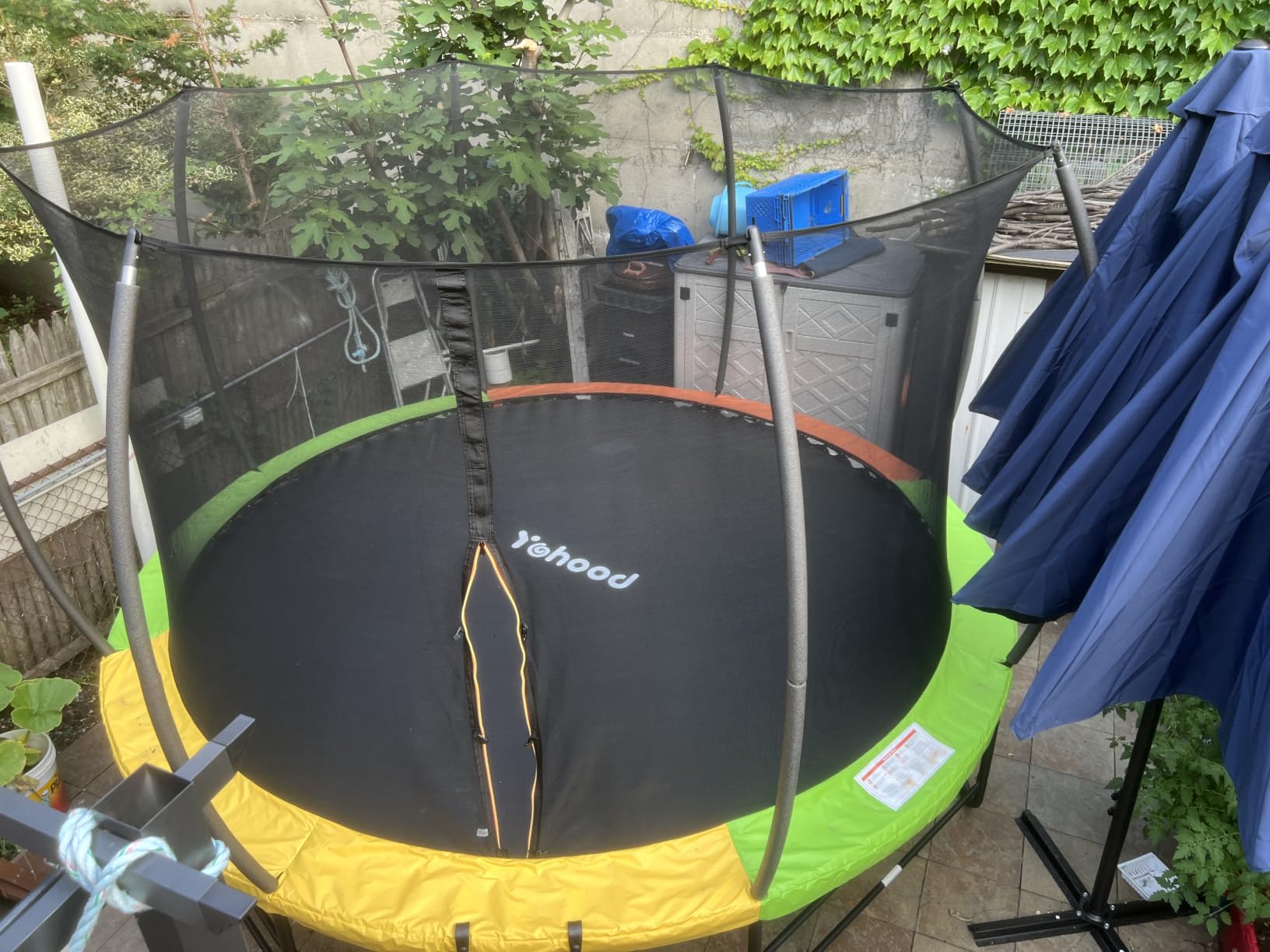 Yohood Trampoline Outdoor 12FT 14FT, Recreational Trampolines with Enclosure Net and Ladder, ASTM Approved for Kids and Adults, with Additional 8 Stabilizer Bars and Anti-Rust Coated Galvanized Frame customer photo 2