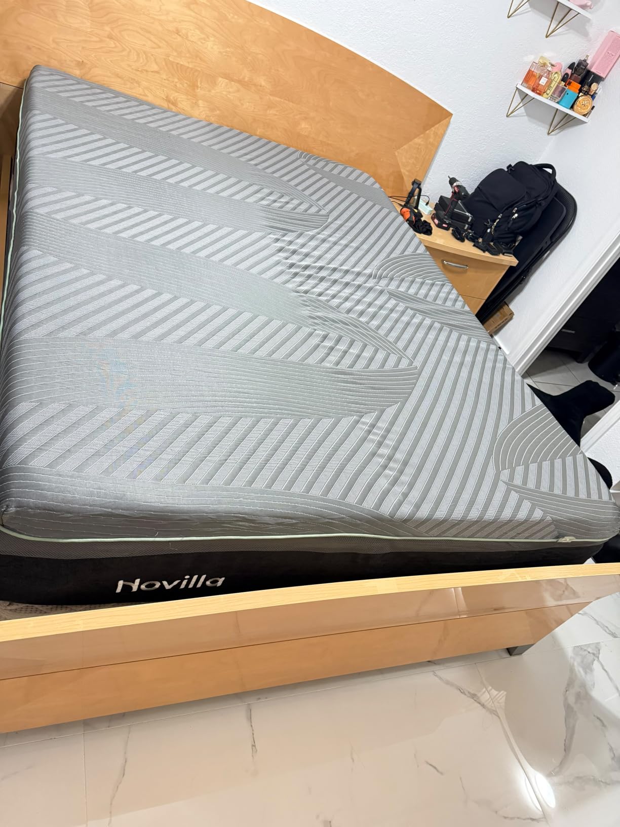 Novilla AiryFlow Queen Mattress 14 Inch, Gel Memory Foam Mattress Queen | for Cool Night & Spinal Alignment, Pressure Relief & Motion Isolation, Green Tea-Infused, CertiPUR-US Certified, Medium Firm customer photo 2