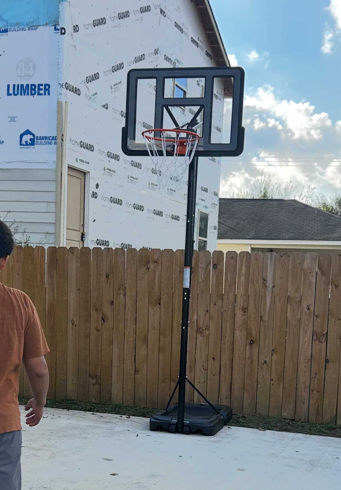 Basketball Hoop 40/44/48 Inch Impact Backboard 4.8-10FT Height Adjustable | Portable Basketball Hoop Outdoor Goal System with Impact Backboard and Wheels for Adults customer photo 1