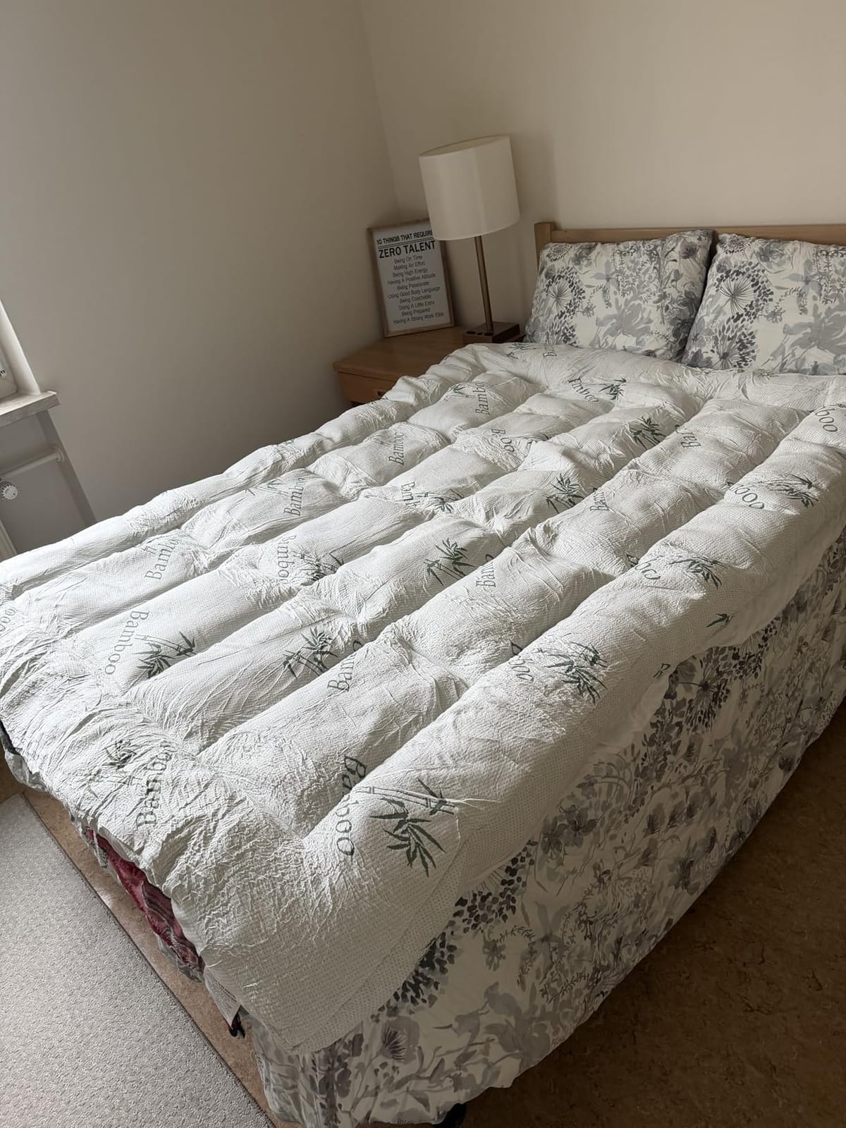 DOWNCOOL 3 Inch Queen Mattress Topper, Breathable Bamboo Viscose Air Layer | Cooling Memory Foam Mattress Topper for Back Pain Relief, 1700 GSM Fill, Deep Pocket Fits 8-21 Inch customer photo 2