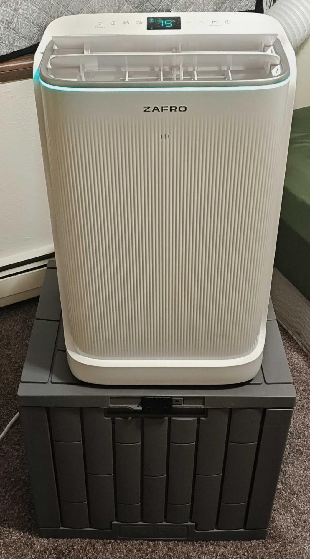 ZAFRO Smart Inverter Portable Air Conditioners, 16000 BTU (12000 BTU SACC) | Dual Hose Portable AC Unit with Energy Saving/Ultra Quiet(42dB)/Drainage-free Cooling/APP/Remote for Multi-Scenario Use customer photo 2
