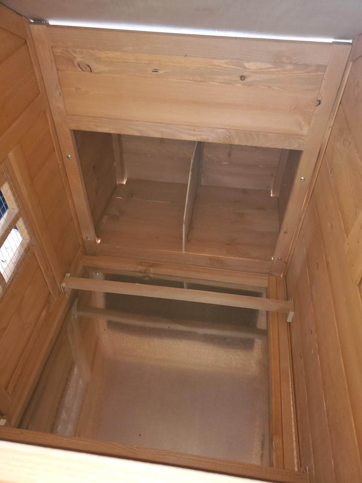 Chicken Coops for 1-2 Chickens with Wheels, Outdoor Wooden Hen House with Nesting Box, Large Rabbit Hutch, Outside Poultry House, Wire Fence Run Cages, Weatherproof for Backyard(Black) customer photo 2