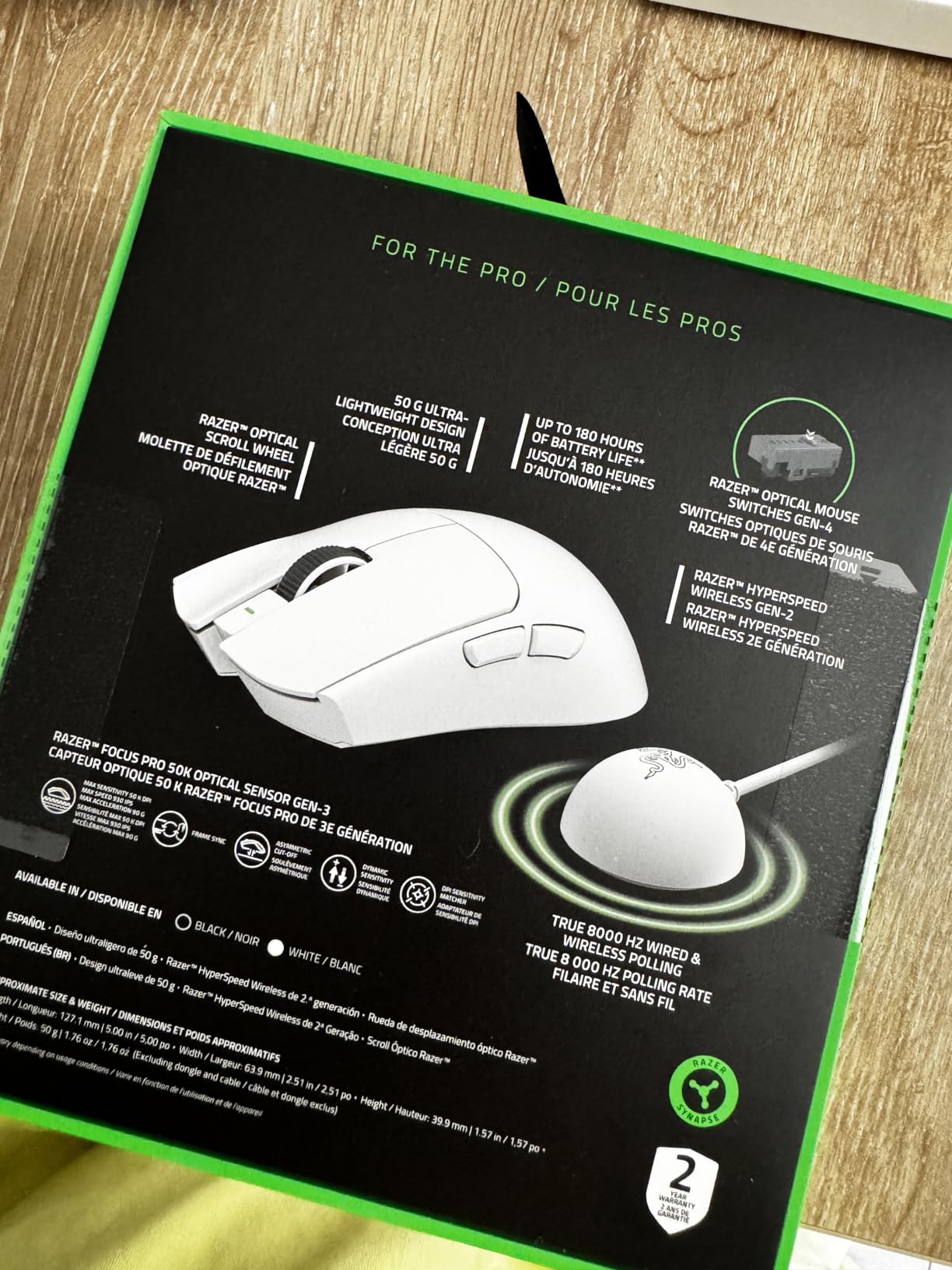 Razer Viper V4 Pro Wireless Esports Gaming Mouse, 49g, 180Hr Battery, Black | Ultra Lightweight, 50K DPI Optical Sensor, 8K Polling, Gen-4 Optical Switches, Scroll Wheel, USB-C Charging, for PC & Mac customer photo 1