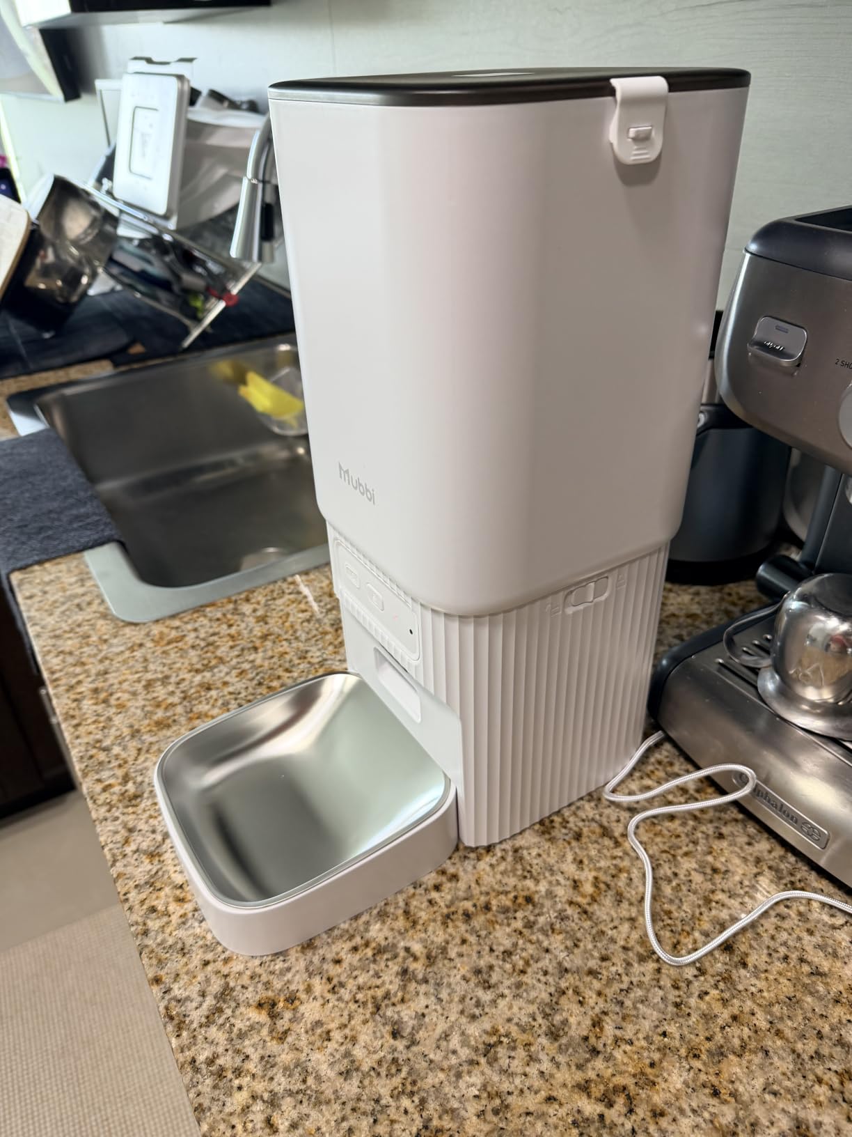 Automatic Dog Feeder with Elevated Stand - 7L Cat Food Dispenser with Large Food Tray, Timed Auto Cat Feeder for Dry Food, 6 Meals Per Day, No-Jam, Freshness Design, Detachable for Easy Clean customer photo 1