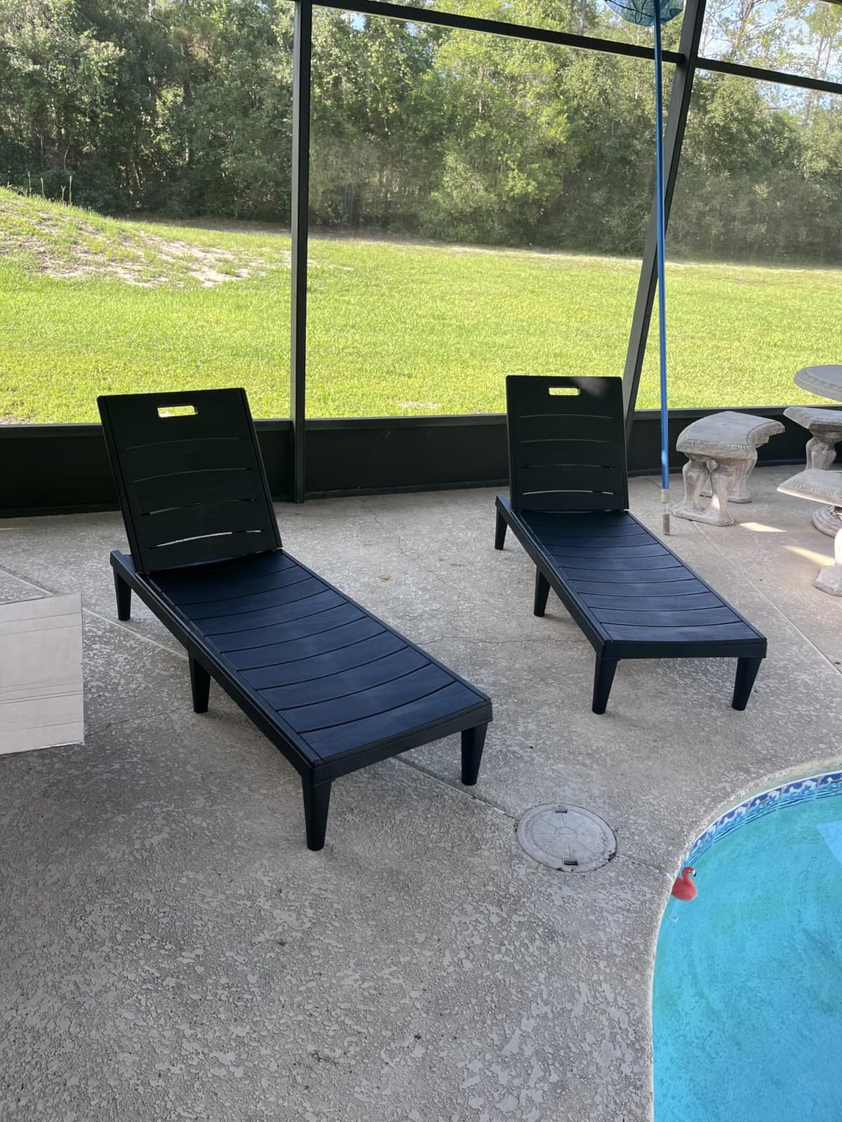 Homall Patio Chaise Lounge Chairs Set of 2, Outdoor Lightweight Lounge Chairs, 5 Position Adjustments Backrest for Outside Pool, Garden, Patio and Beach, Black customer photo 2
