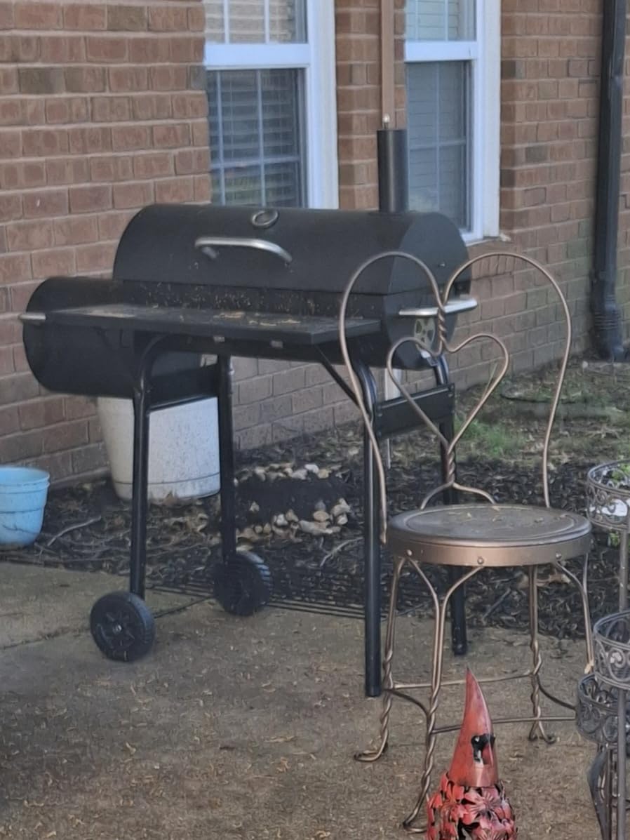 Realcook Charcoal Grill with Offset Smoker, Spacious Barrel Charcoal Grills with 800 Sq. In. Cooking Space, BBQ Offset Smoker Combo for Backyard Parties Weekend Barbecues Gatherings customer photo 1