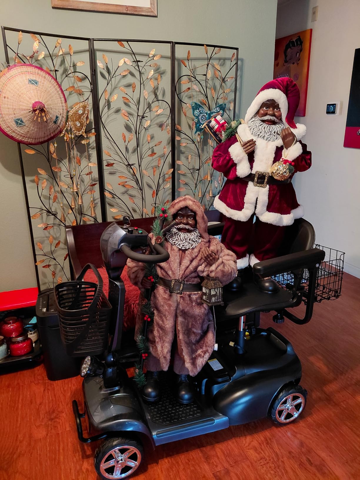 Mobility Scooter for Seniors & Adults, 4 Wheel Foldable Scooter | Powered Mobility Scooters With Removable Lithium Battery, 20/35/45 Miles Range, Dual Baskets for Storage, GPS Tracker customer photo 1