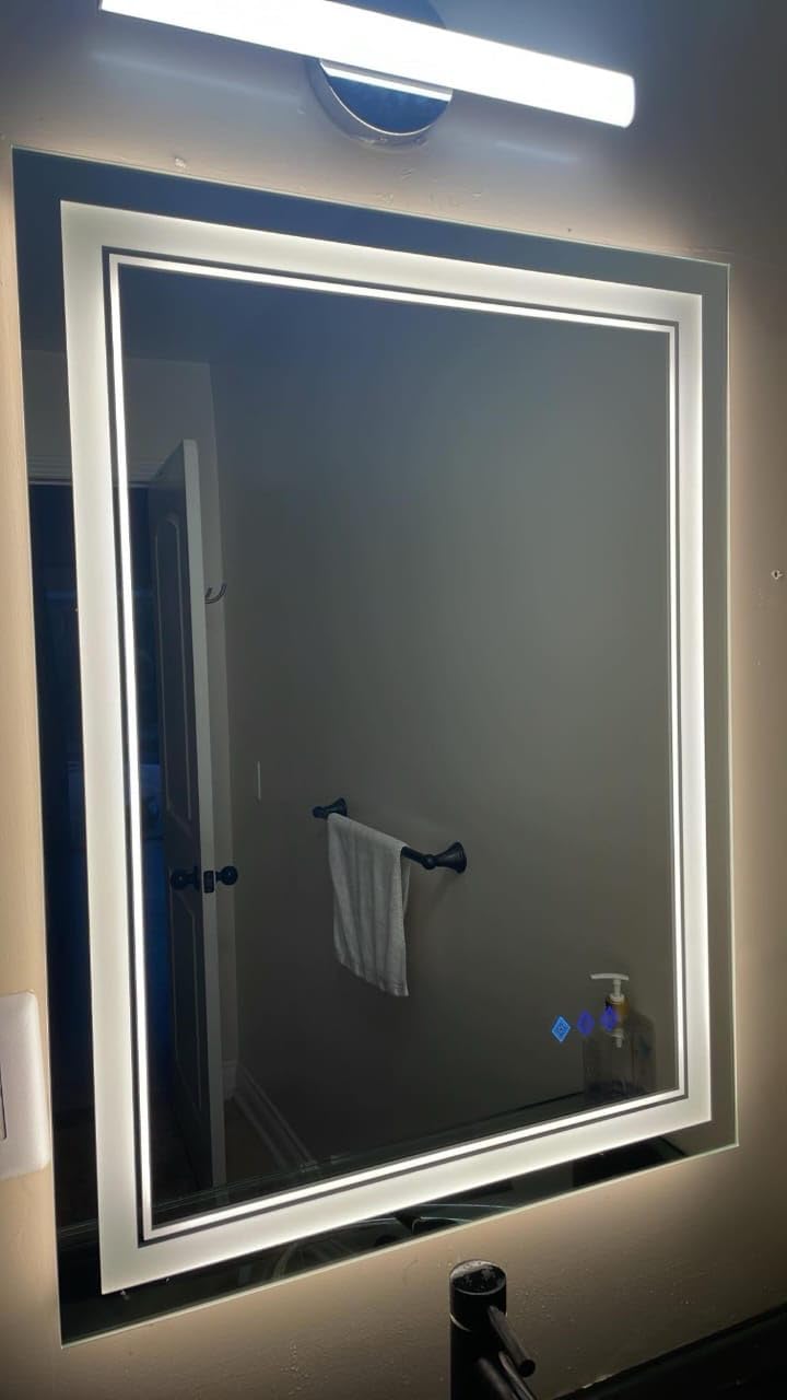 LED Bathroom Mirror, 24x32 Inch Vanity Mirror with Lights customer photo 1