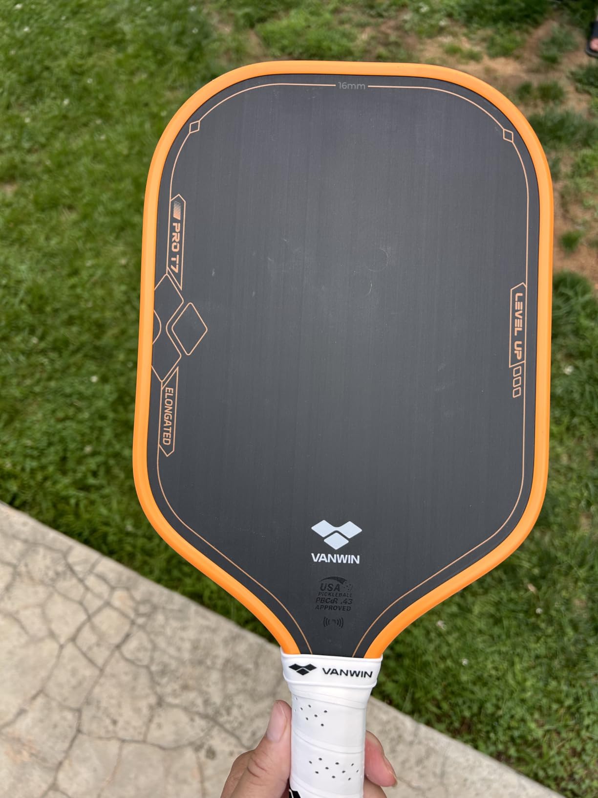 Pickleball Paddles Carbon Fiber USAPA Approved for Intermediate | Great Spin & Power Easy To Maneuver, 16mm Polypropylene Core Thermoformed Elongated customer photo 1