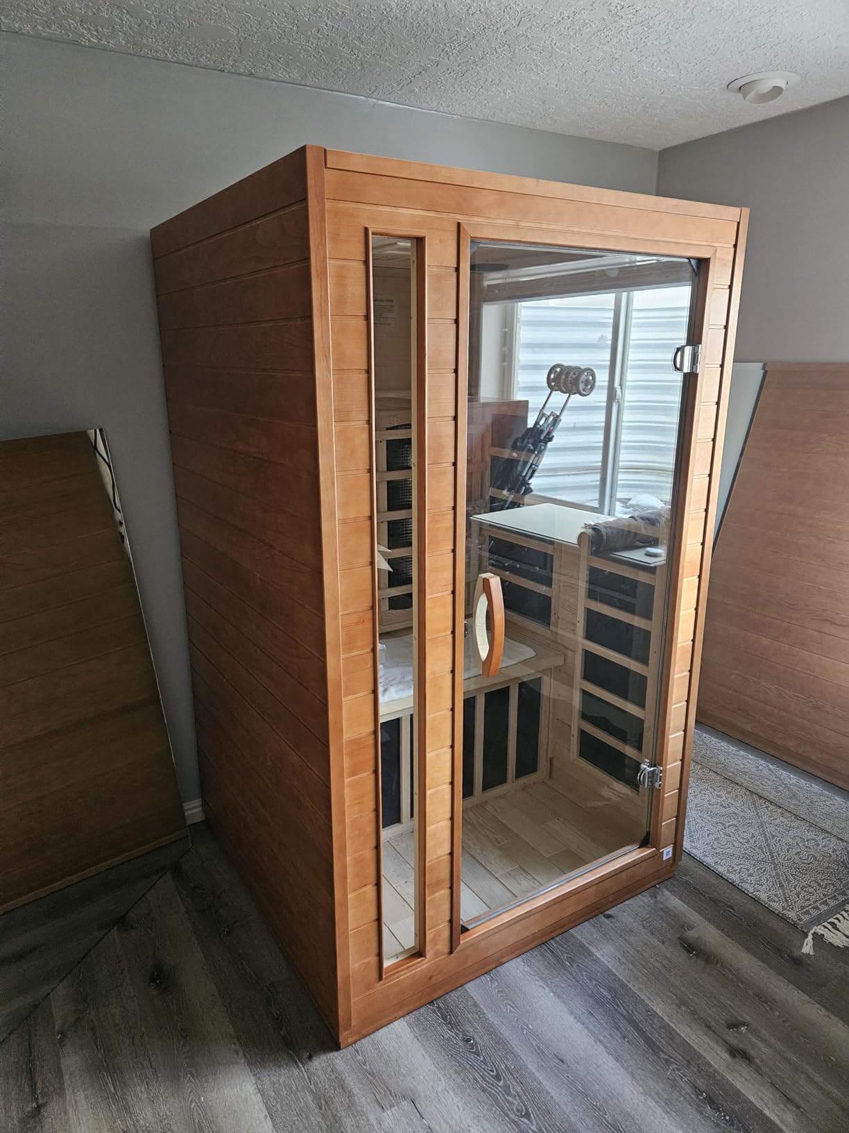 DYNAMIC SAUNAS Santorini Full Spectrum Infrared Sauna with Chromotherapy Lighting and Speakers - Personal Indoor Spa for House and Home Gym customer photo 1