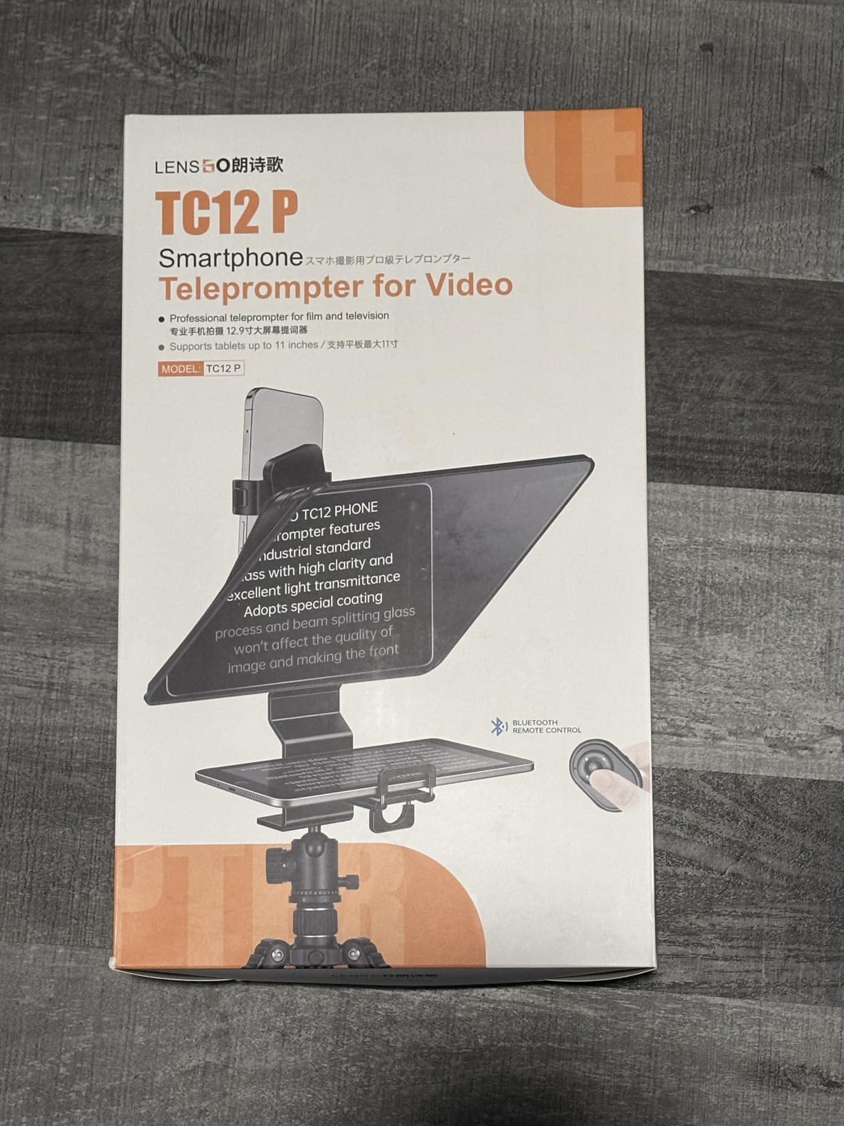 Teleprompter for Smartphone, LENSGO TC12P 14.5-Inch HD Wide-Angle Beam Splitter Glass, On-the-Go Teleprompter Supports iPad/Tablet with Bluetooth Remote for YouTube, Zoom, TikTok & Vlogging customer photo 2