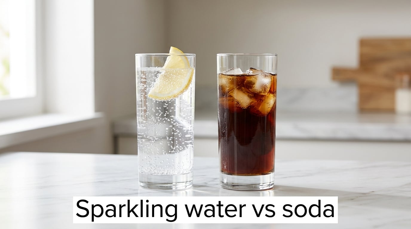 Sparkling water vs soda