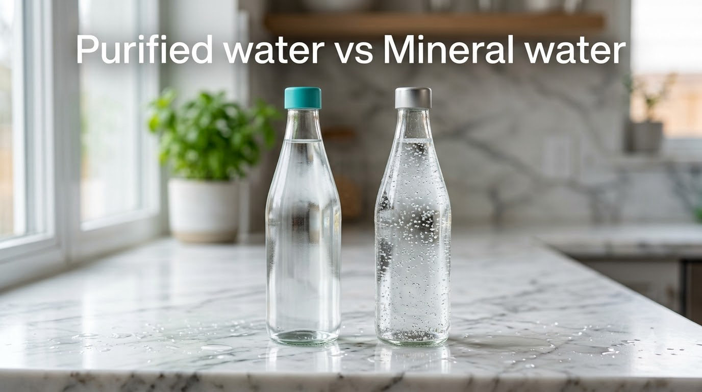 Purified water vs mineral water