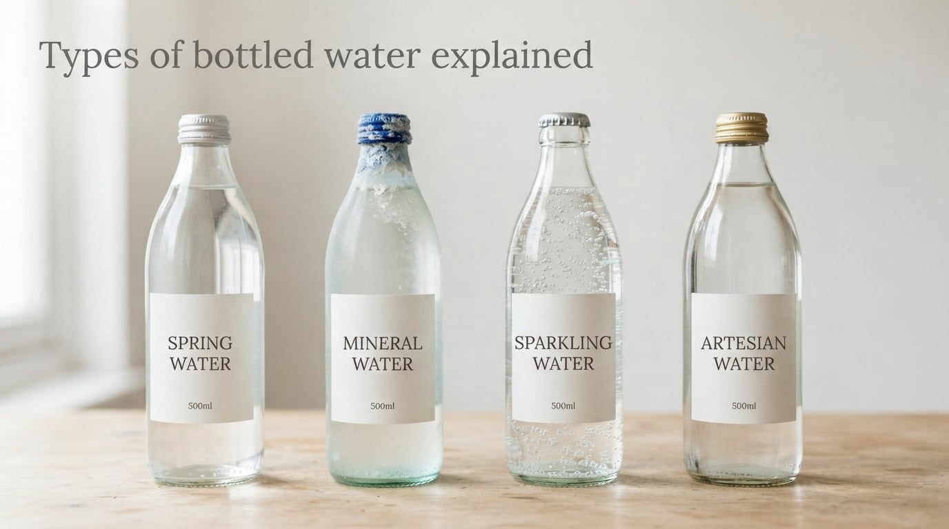Types of bottled water explained