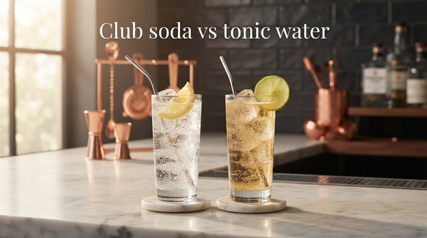 Club soda vs tonic water